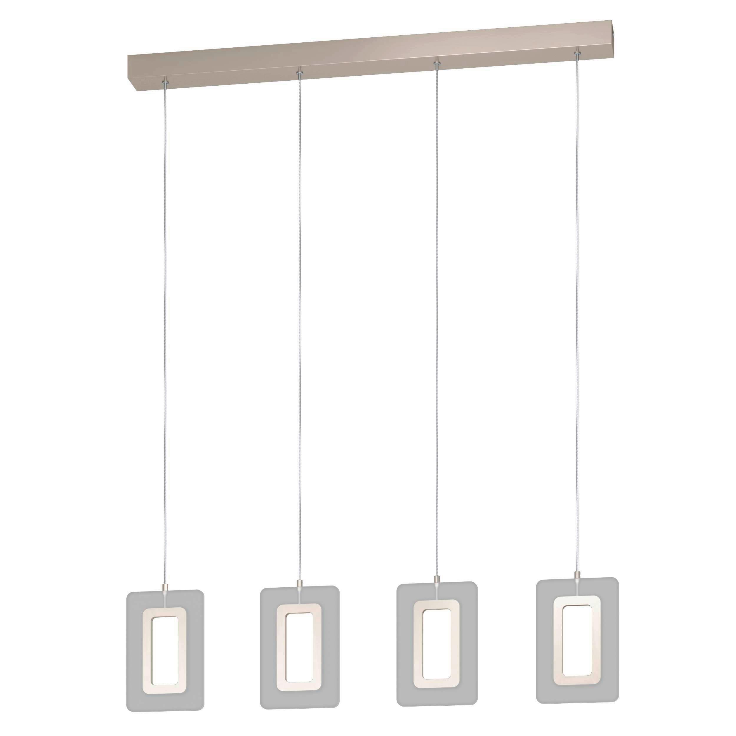 Led-hängeleuchte 99107* Enaluri - Nickelfarben, Design, Kunststoff/Metall (88/6/110cm) - Eglo
