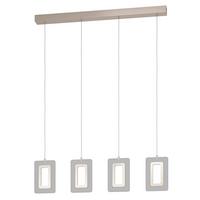 Led-hängeleuchte 99107* Enaluri - Nickelfarben, Design, Kunststoff/Metall (88/6/110cm) - Eglo