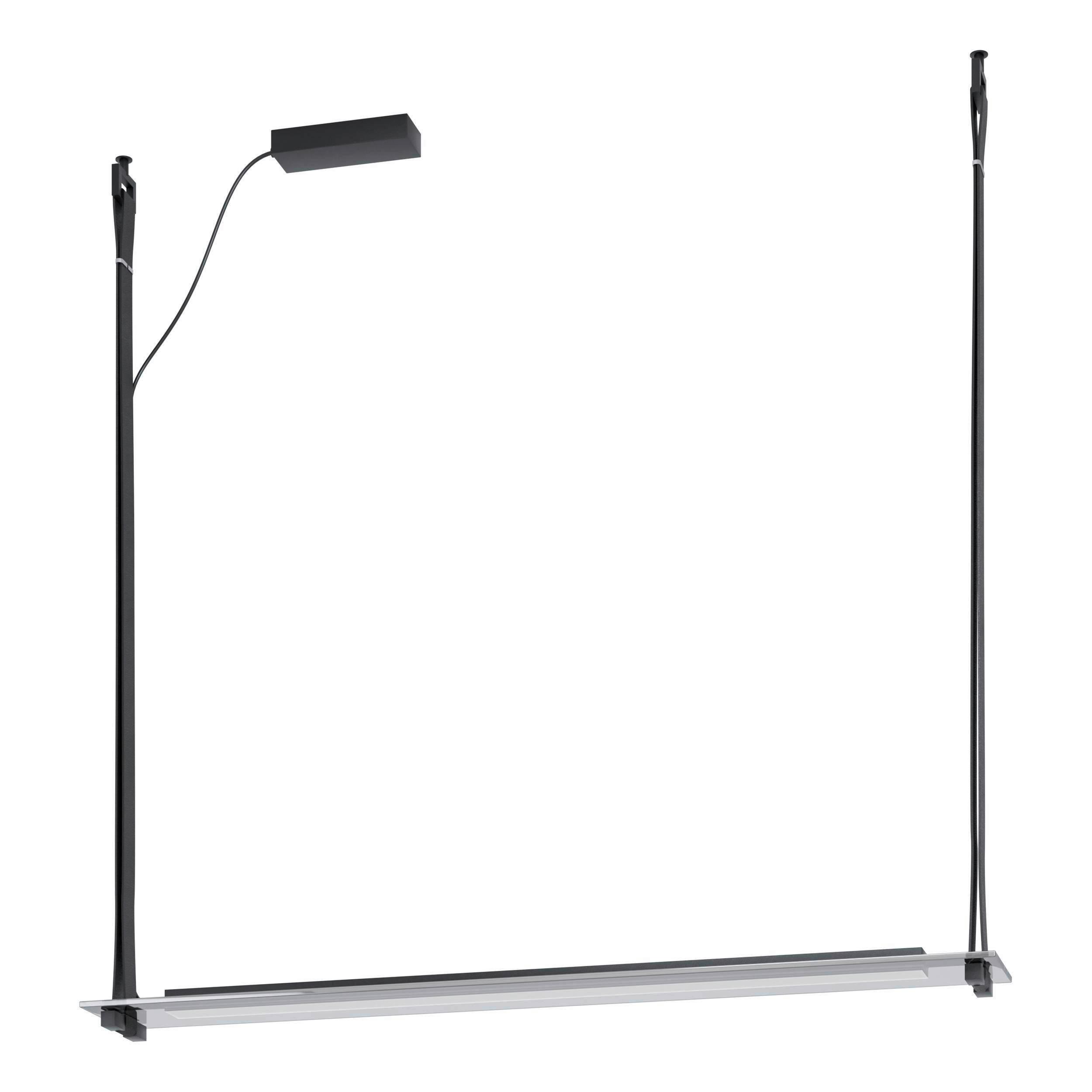 Led-hängeleuchte 39843_pravomera - Schwarz, Design, Glas/Metall (116/16/116cm) - Eglo