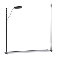 Led-hängeleuchte 39843_pravomera - Schwarz, Design, Glas/Metall (116/16/116cm) - Eglo