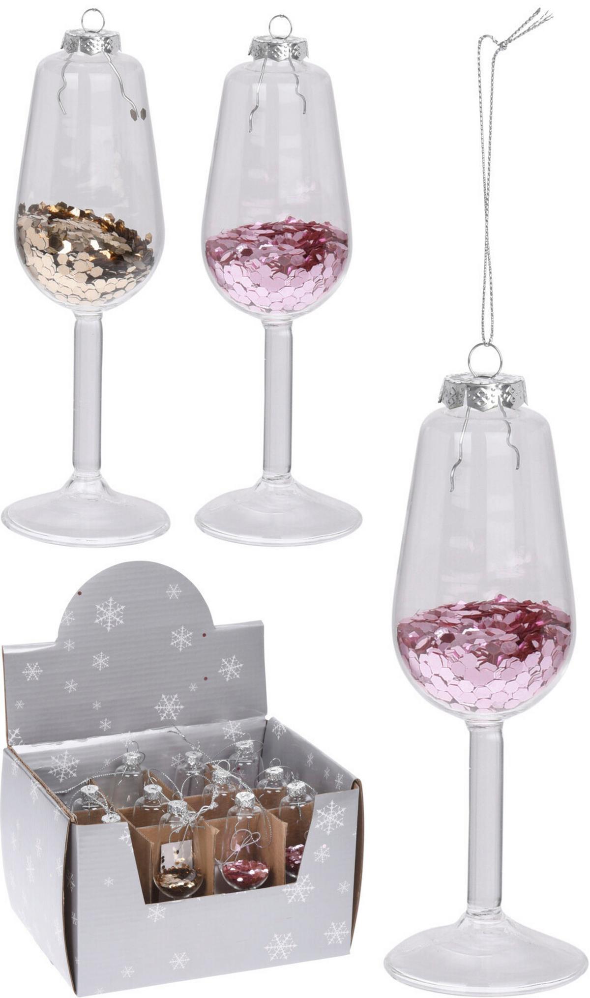 Karácsonyfadísz Wine - Üveg (3,8/11,5cm)