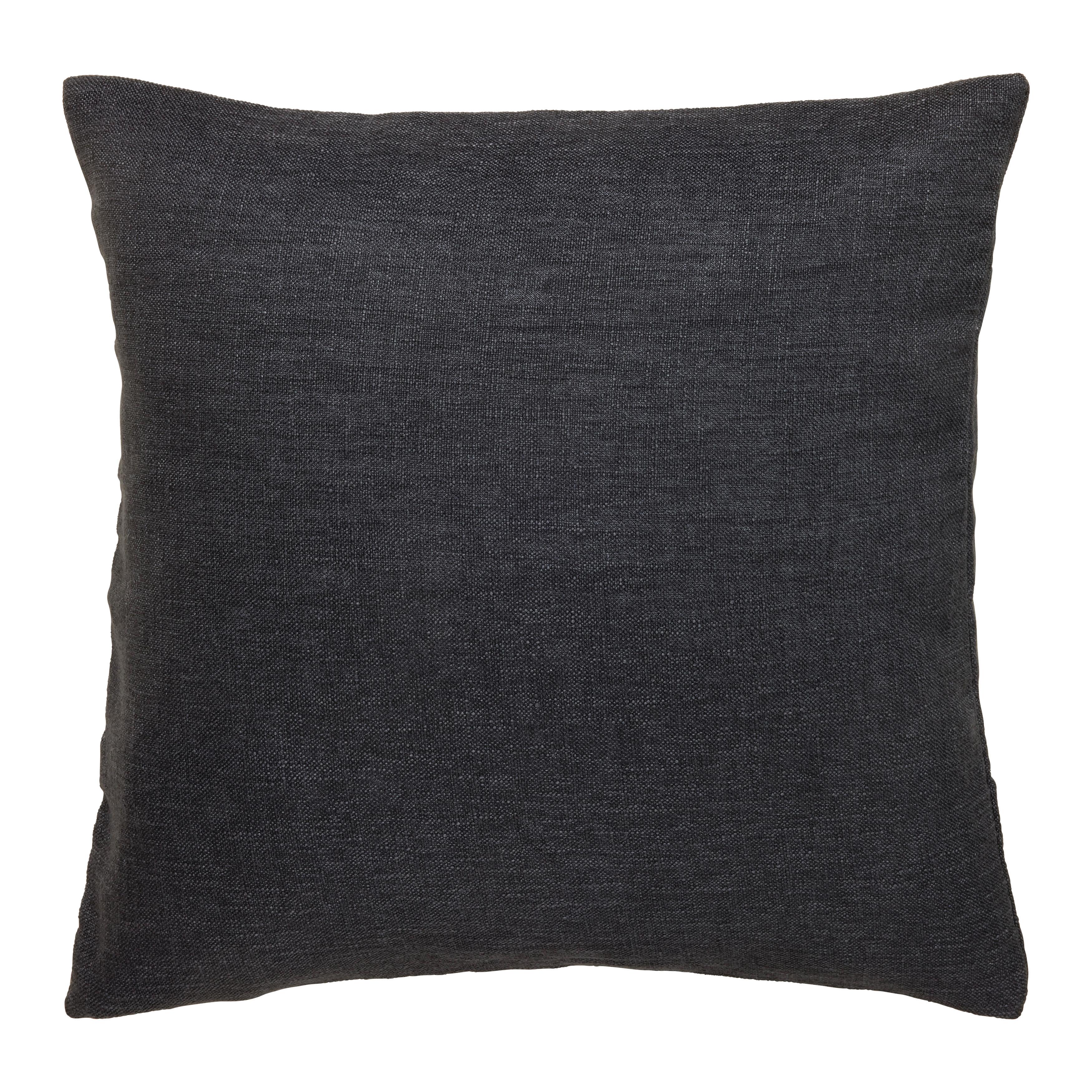 Kissenhülle Leinenoptik in Schwarz ca. 50x50cm - Schwarz, Textil (50/50cm) - Modern Living