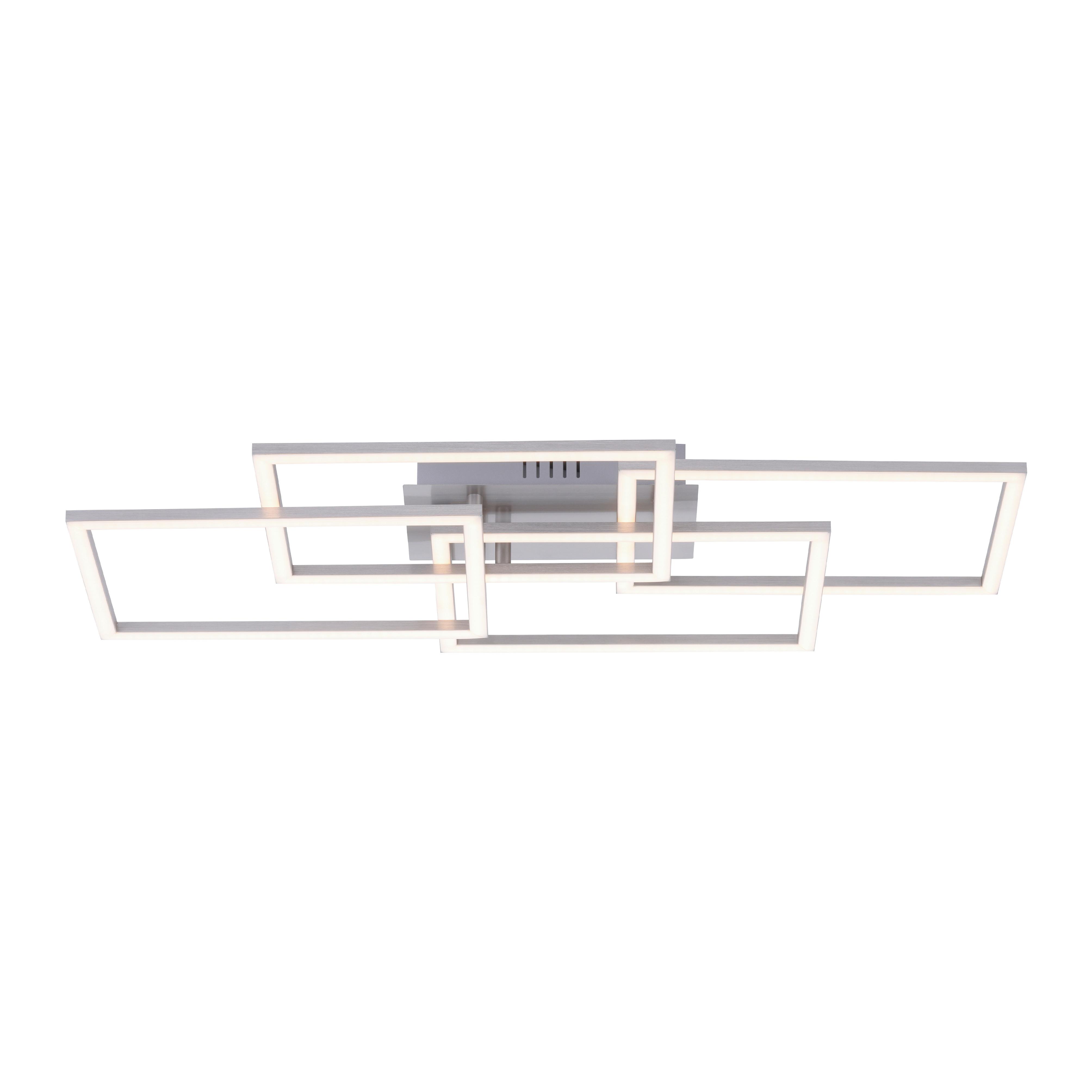LED-Deckenleuchte Iven max. 41 Watt - Alufarben, Design, Kunststoff/Metall (70/34,5/9,5cm)