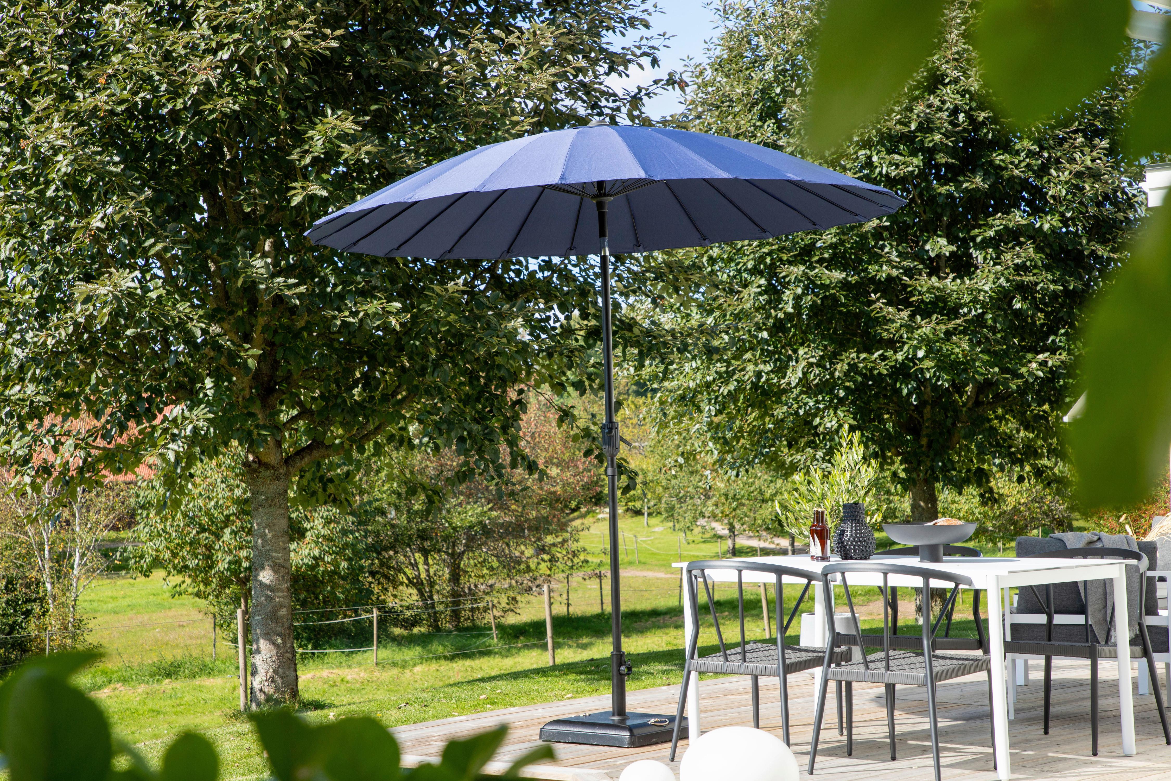 Sonnenschirm Palmetto ca. 270x270 cm Blau - Blau, KONVENTIONELL (270/270cm) - Gardenson