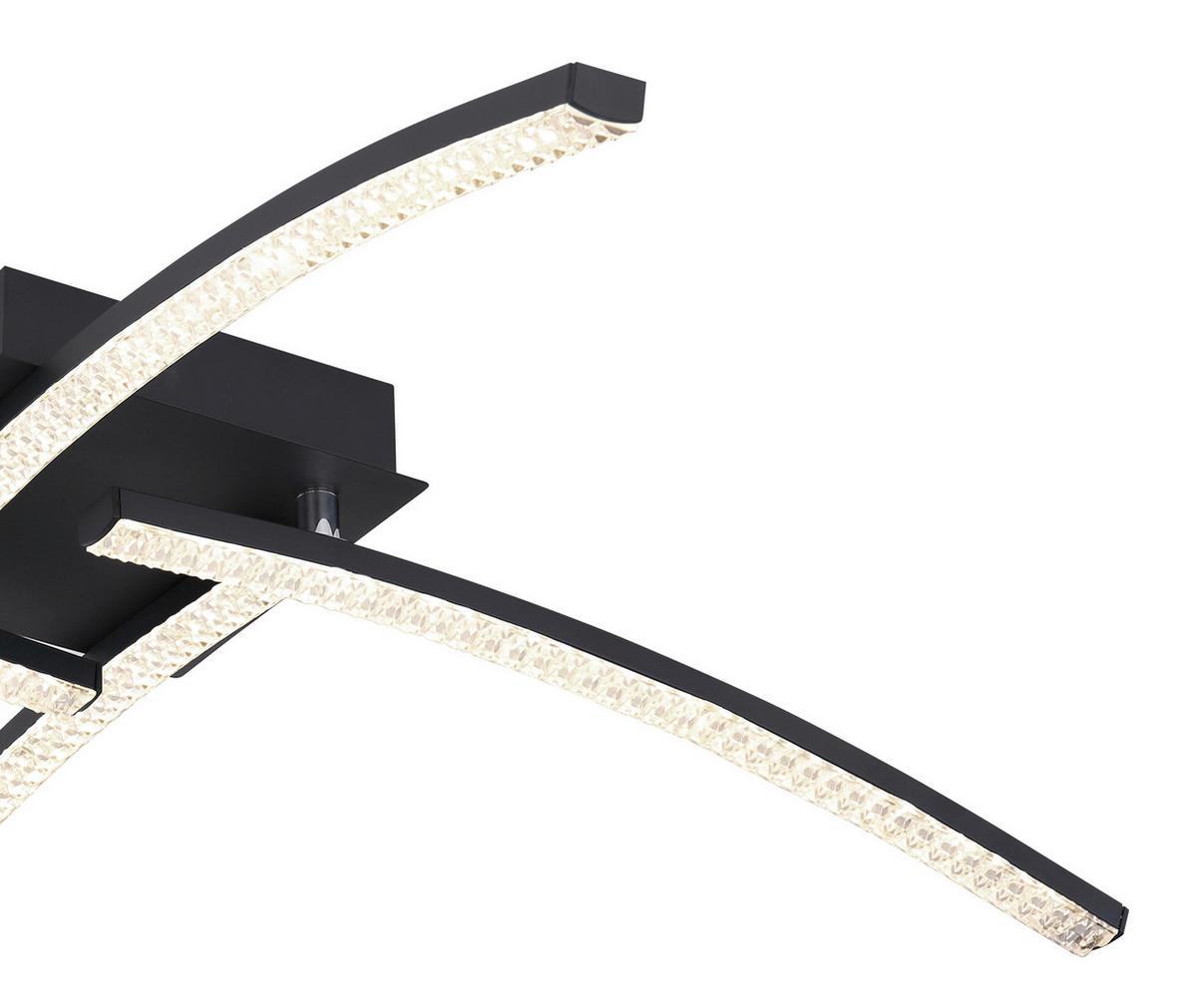 LAMPA SUFITOWA LED ALOIS *SBX* - przejrzysty/czarny, Basics, tworzywo sztuczne/metal (69/69/10,5cm) - Xora