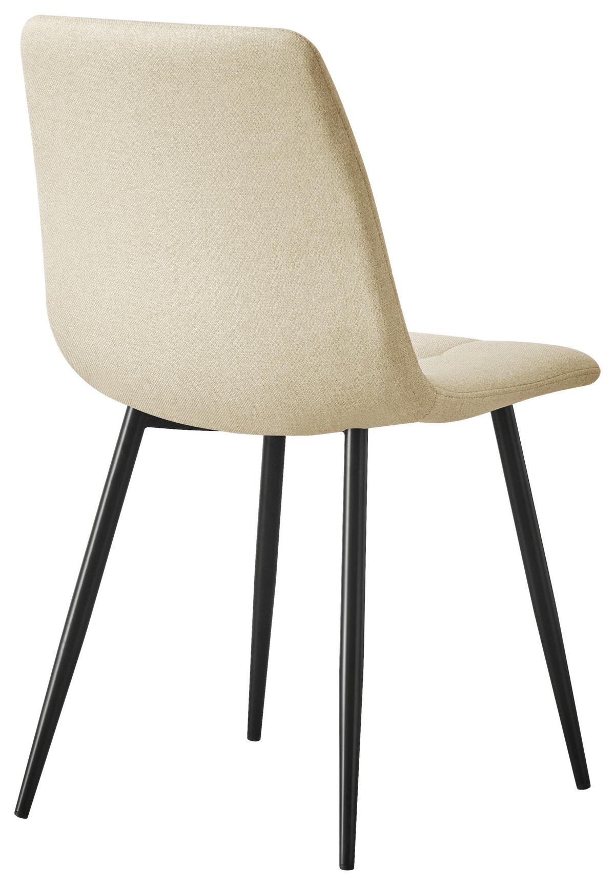 KRZESŁO EMPOLI - beżowy/czarny, Modern, metal/drewno (45/86/55cm) - Livetastic