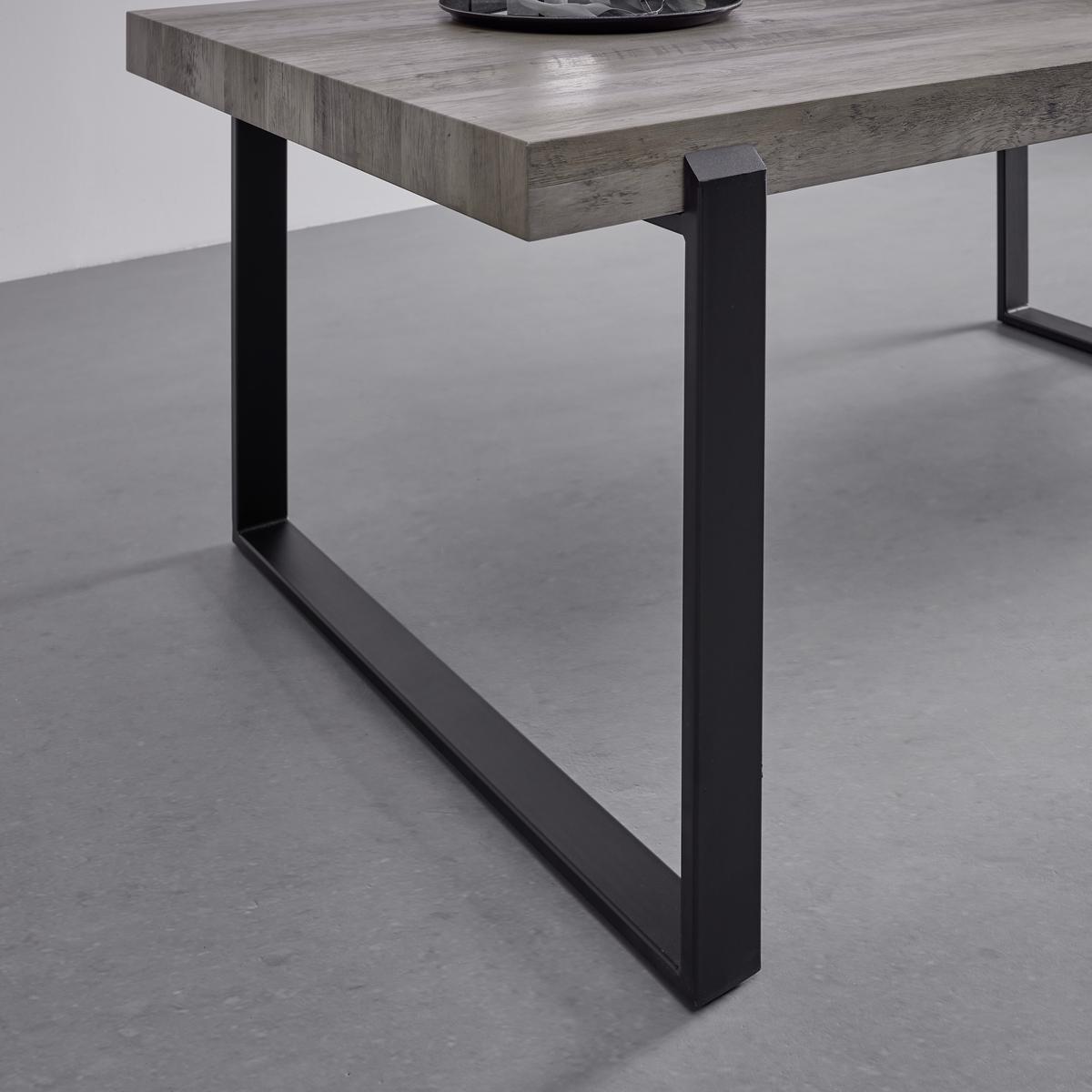 STÓŁ DO JADALNI MILA - kolor dębowy/czarny, Modern, metal (180/90/76cm) - Bessagi Home