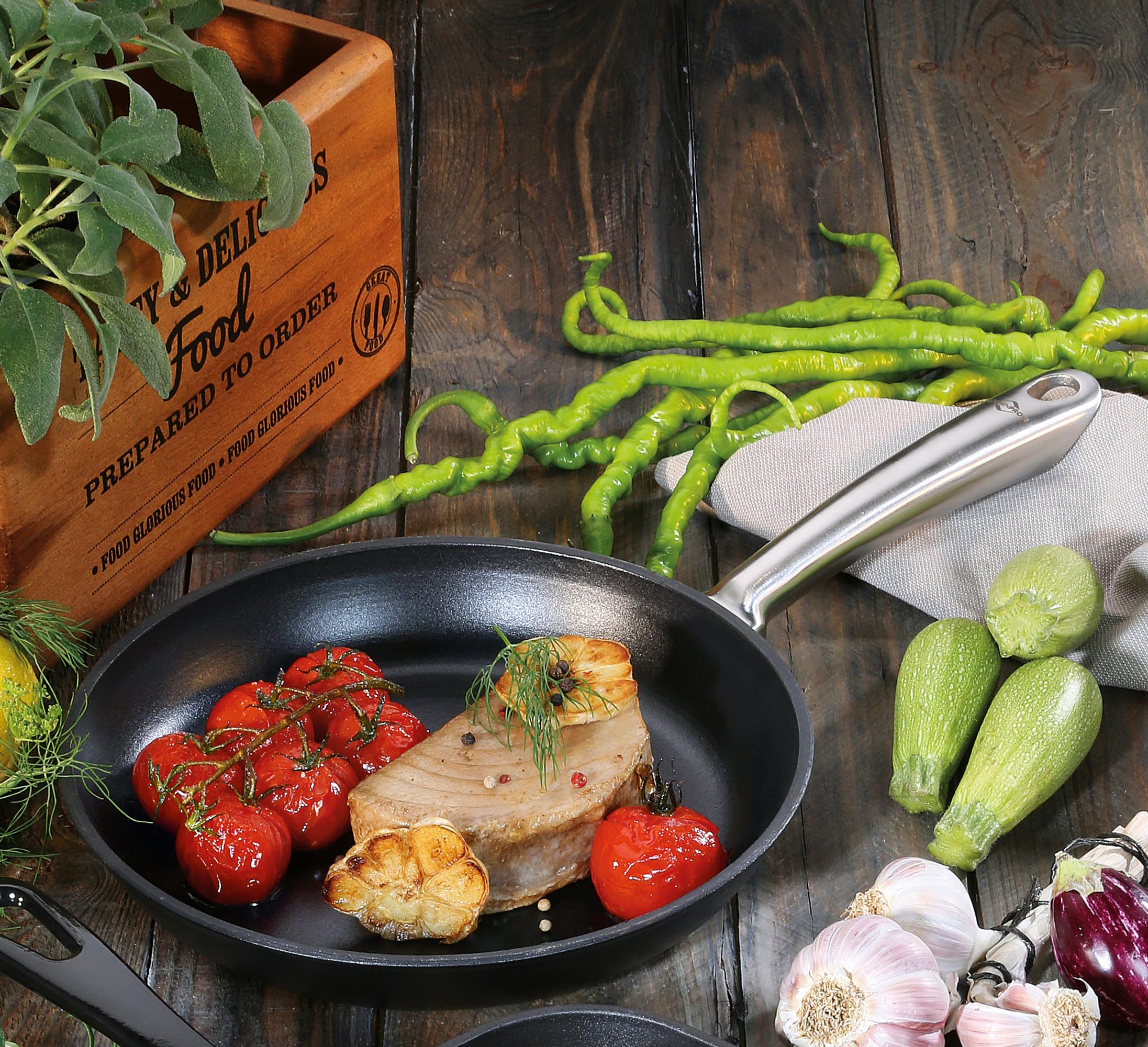 PATELNIA DO SMAŻENIA 0403001028 - czarny, Basics, metal (28/5cm) - KÜCHENPROFI