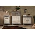 Highboard Mangoholz/Grau - MODERN (90/138/40cm) - Modern Living Highboard Mangoholz/Grau - MODERN (90/138/40cm) - Modern Living