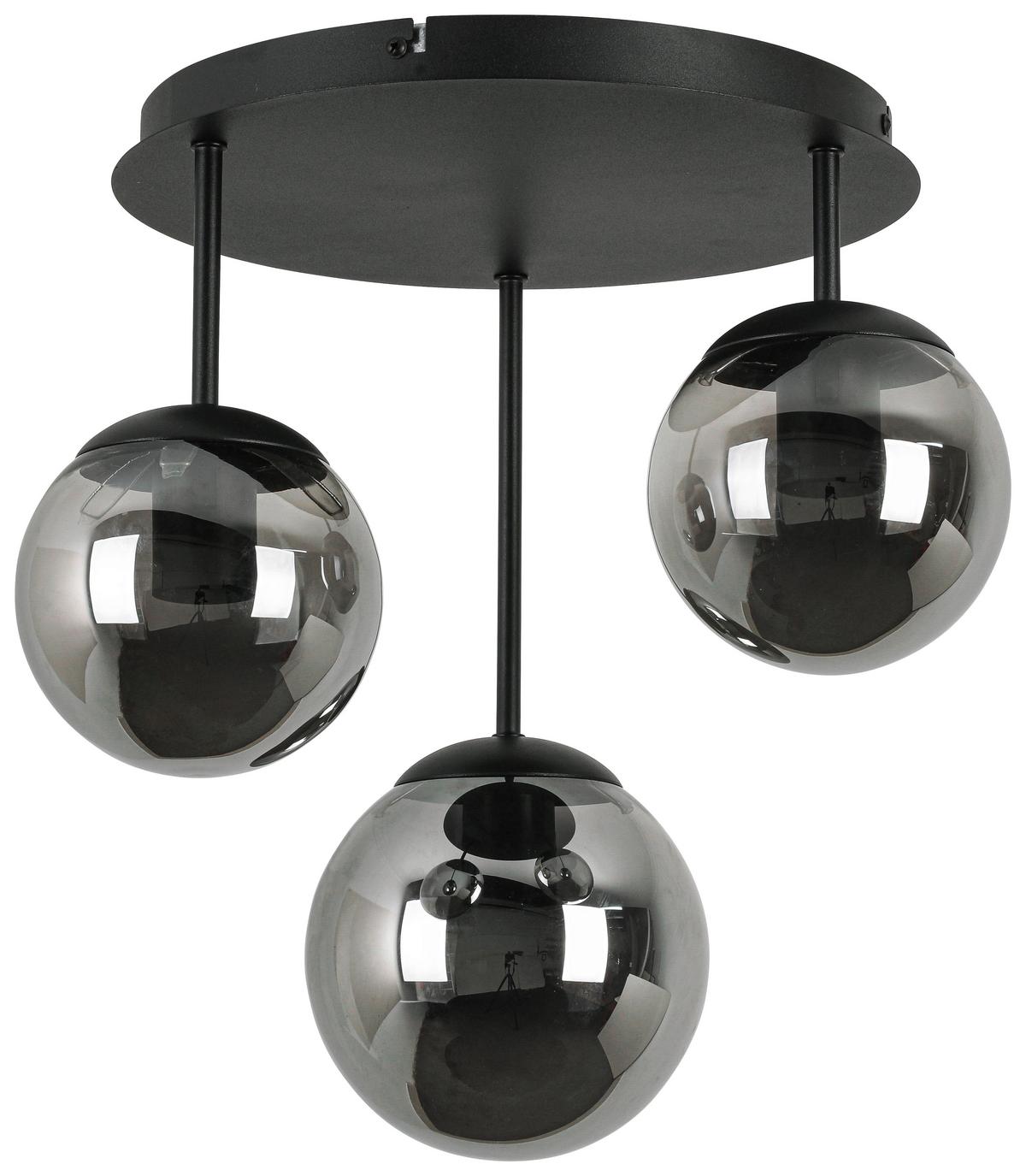 LAMPA SUFITOWA SUSI - czarny/kolor chromowy, Trend, tworzywo sztuczne/metal (35,5/36/38cm) - Novel