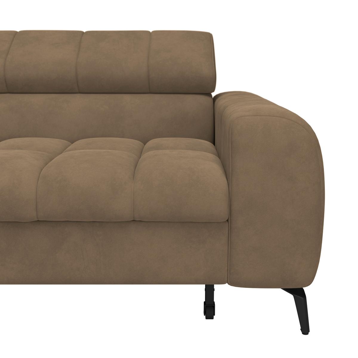 Kutna Garnitura Volf - smeđa/crna, Trend, tekstil/metal (203/261cm)