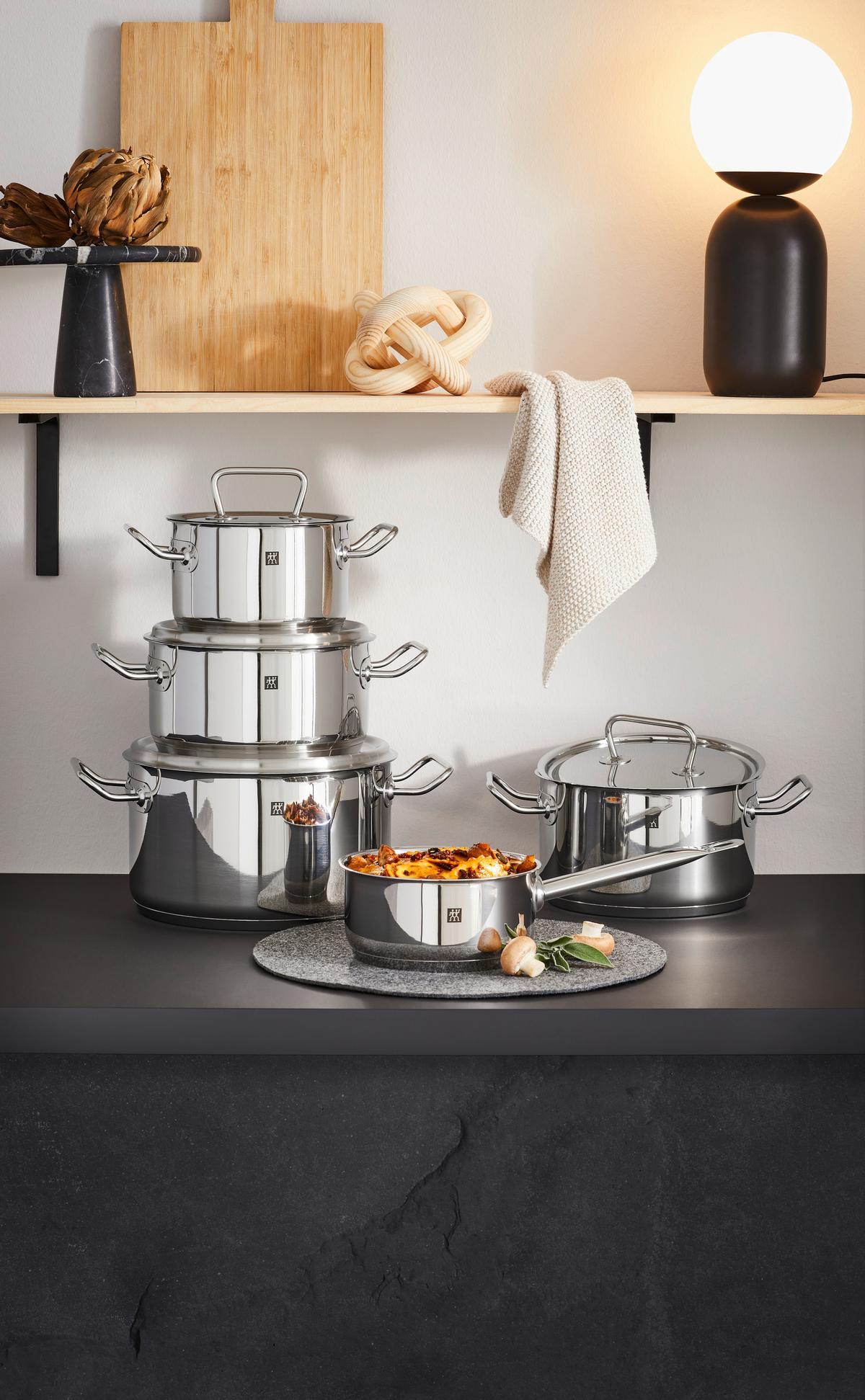 ZESTAW GARNKÓW 1006261/ 66580-000-0 ZWILLING - kolor srebrny/kolor stalowy, Basics, metal - Zwilling