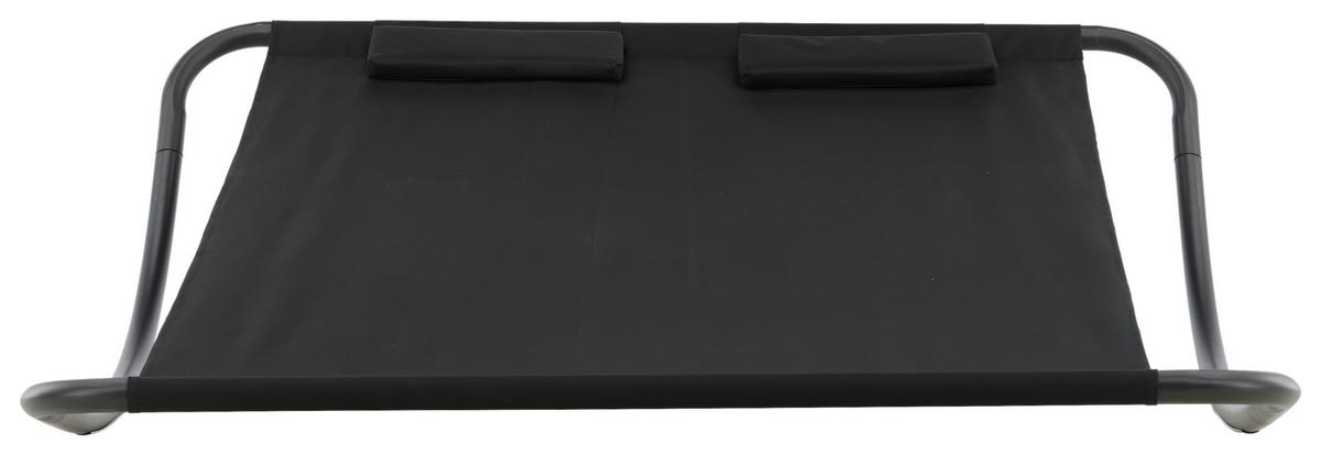 Sonnenliege Gordo ca. 180x48x200 cm Schwarz - Schwarz, KONVENTIONELL, Textil/Metall (180/48/200cm) - Gardenson