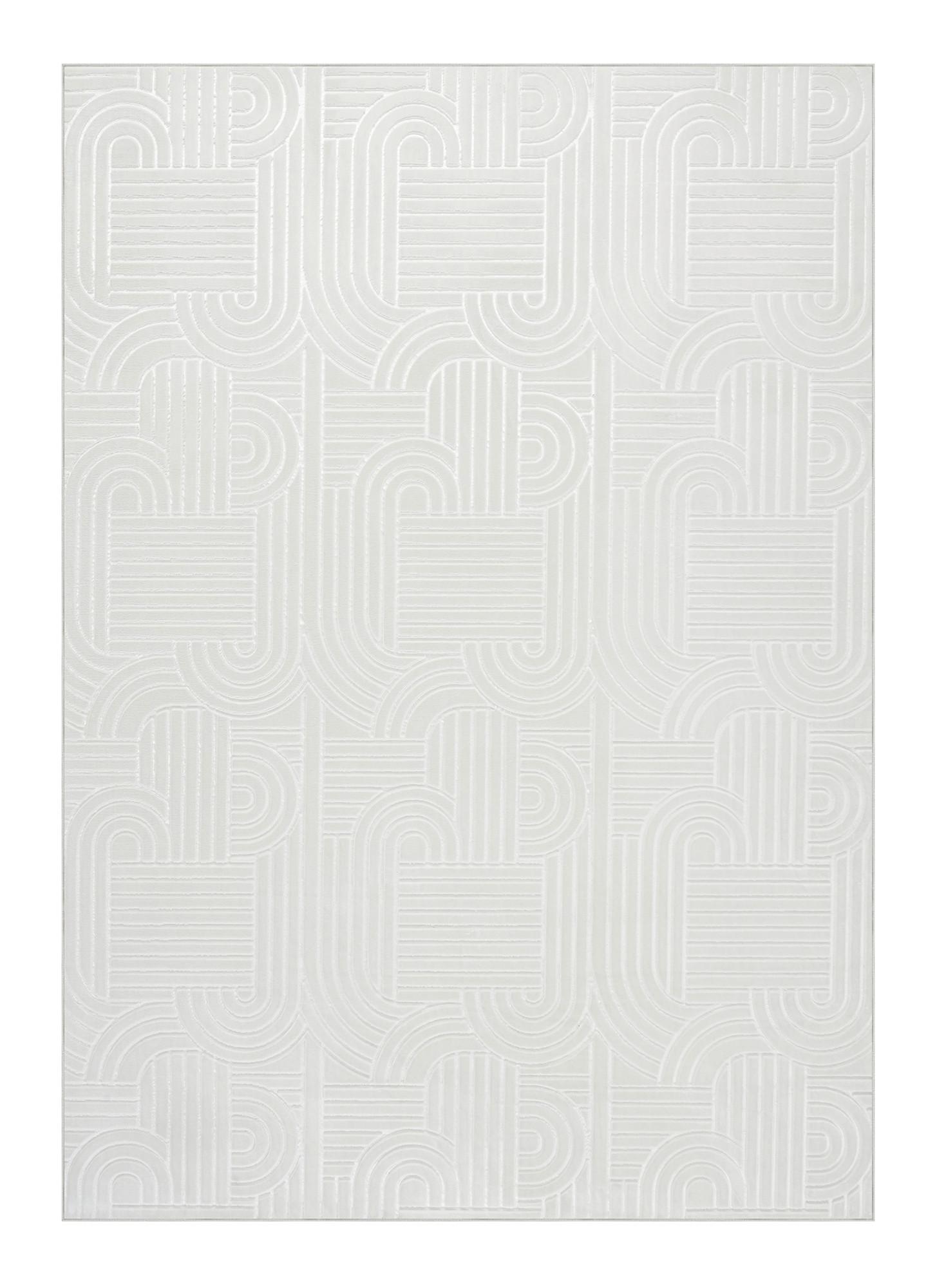 Flachwebeteppich Calma 125 Weiss 160 X 220 Cm - Weiss, Basics, Textil (160/220cm) - Kayoom
