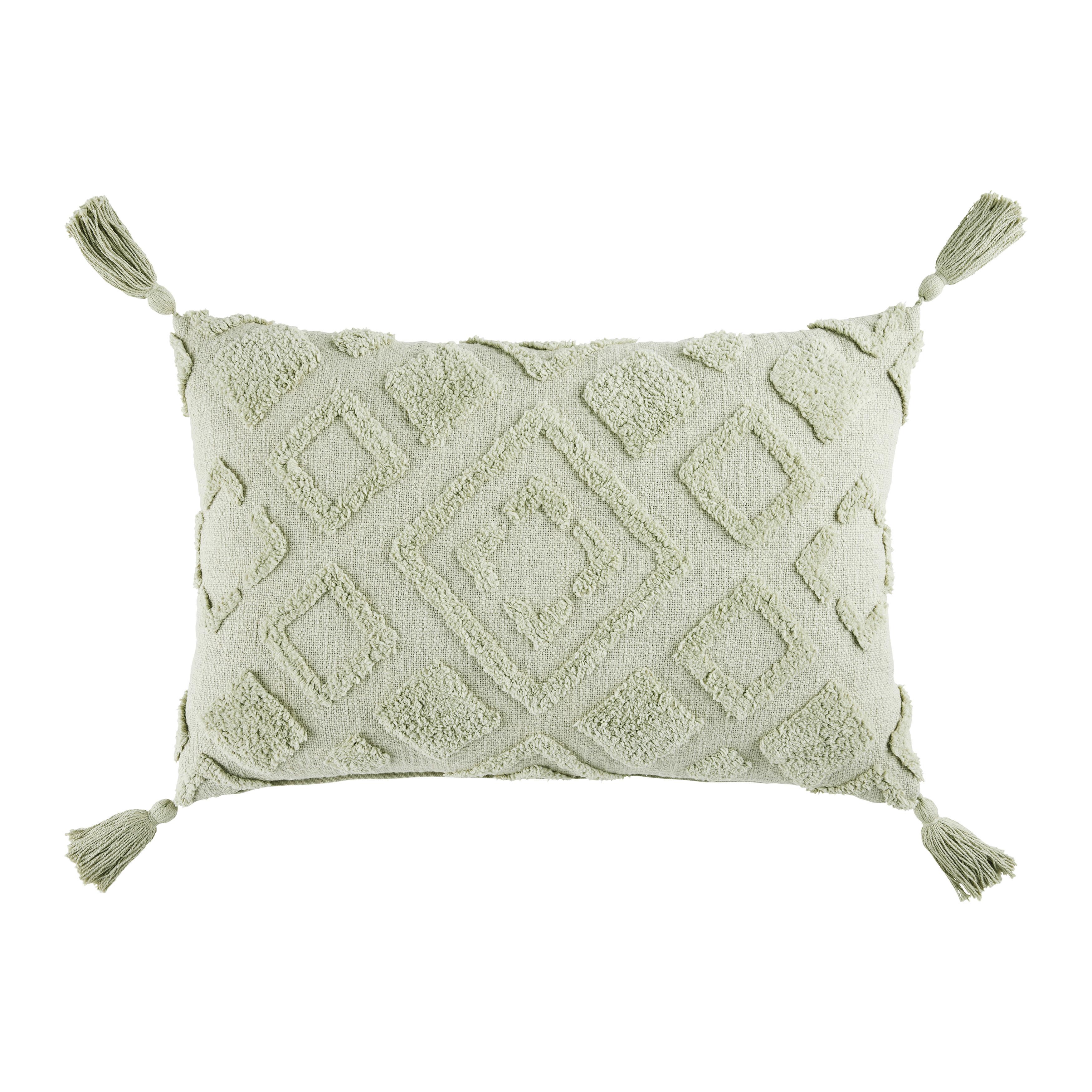 COUSSIN DÉCORATIF BOHO - vert jonc, LIFESTYLE, textile (40/60cm) - Mömax