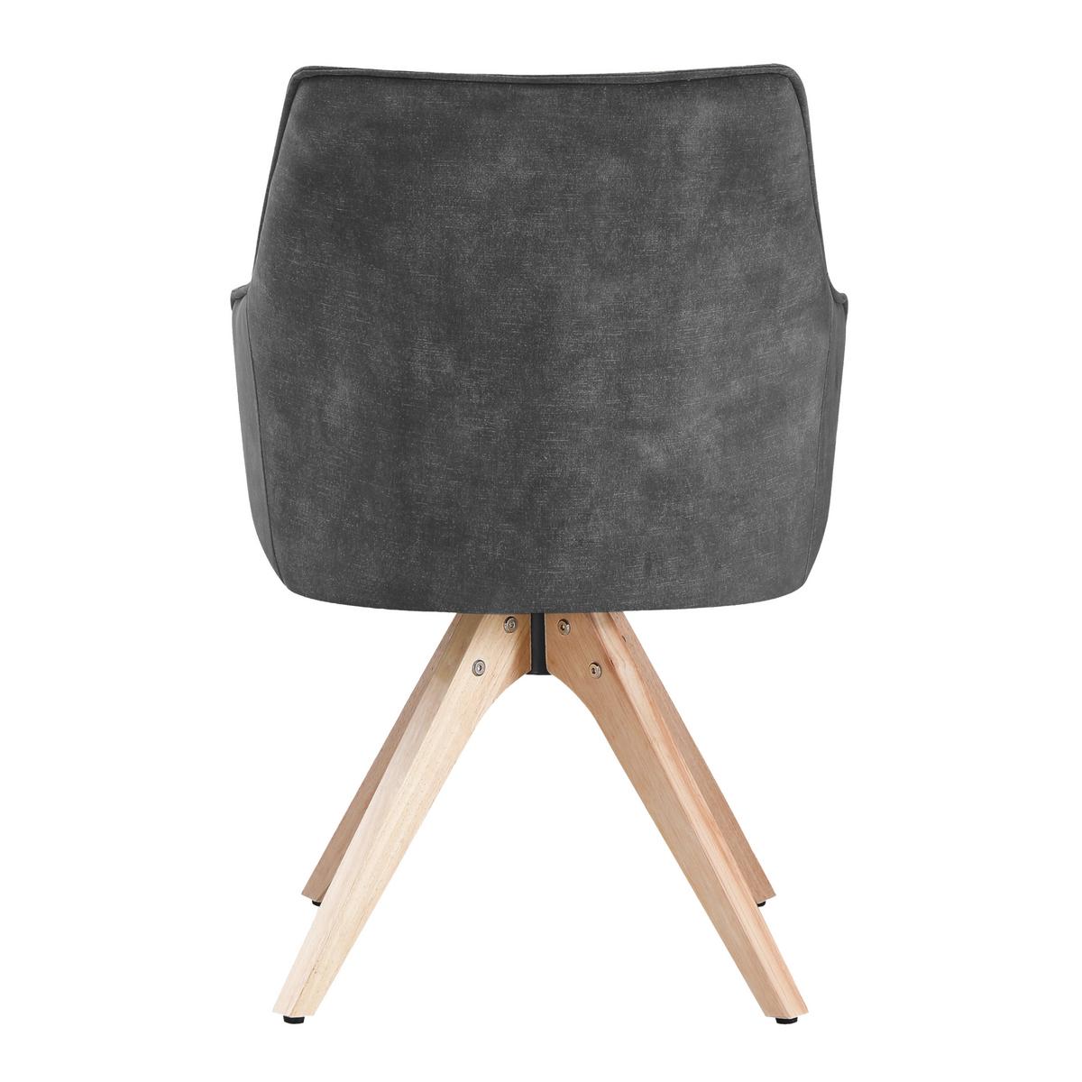 Naslanjač Lisa, Črna - siva/črna, Konvencionalno, tekstil/les (62/83/63cm)