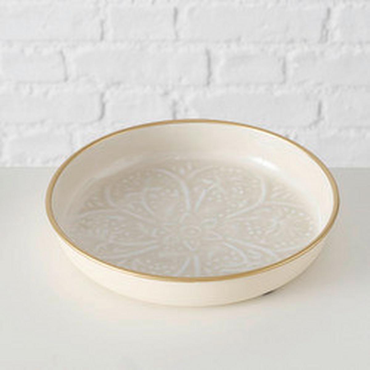 Dekor Tálca Estama - bézs, Basics, fém (19/3cm) - Modern Living