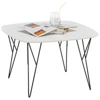 Măsuță de cafea PERCY -TOP- - alb/negru, Modern, metal/material pe bază de lemn (70/70/45cm) - Best Price