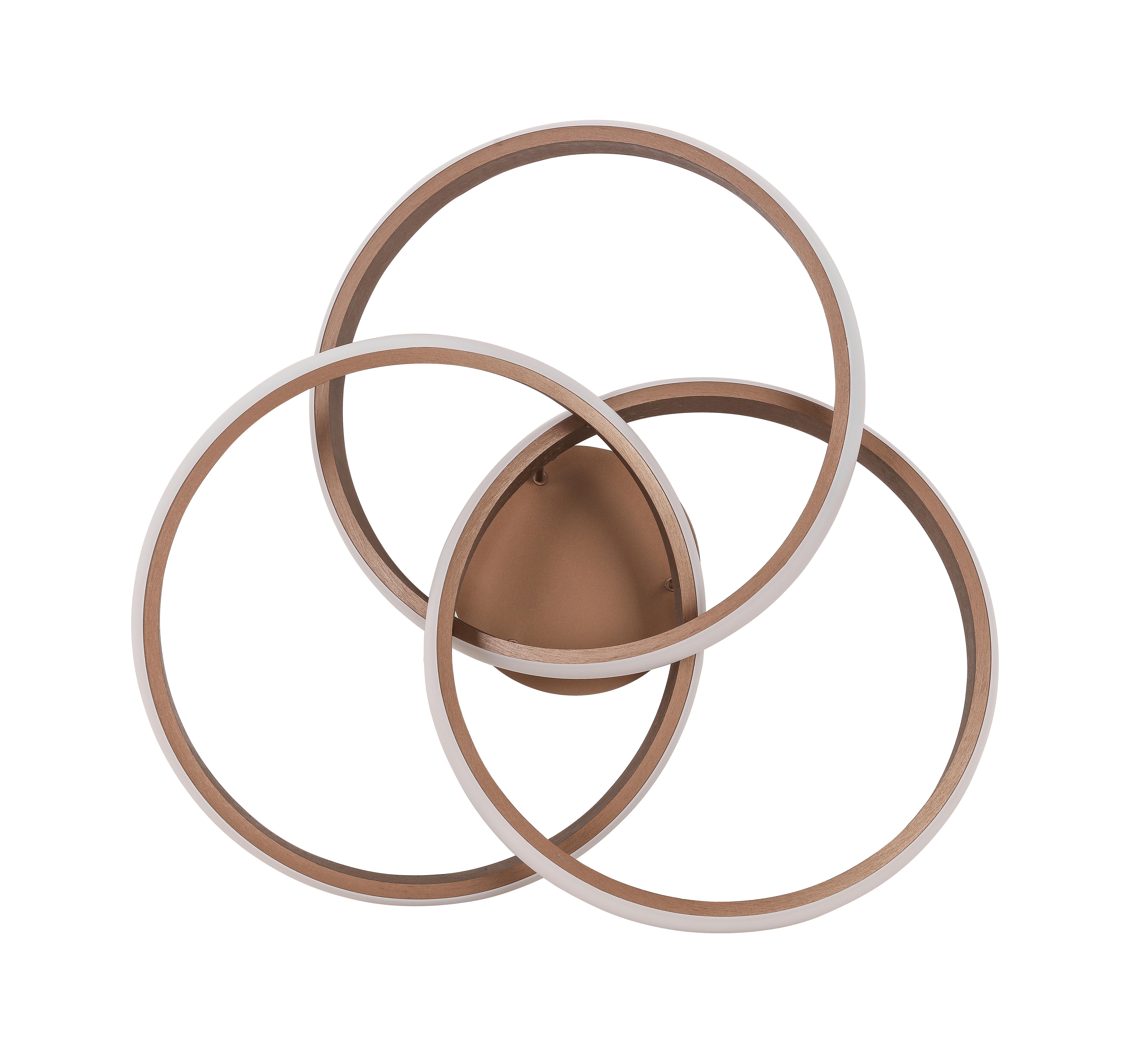 LED-TAKLAMPA ANTOR - cappuccino, Modern, metall/plast (52/15/49,5cm) - Premium Living