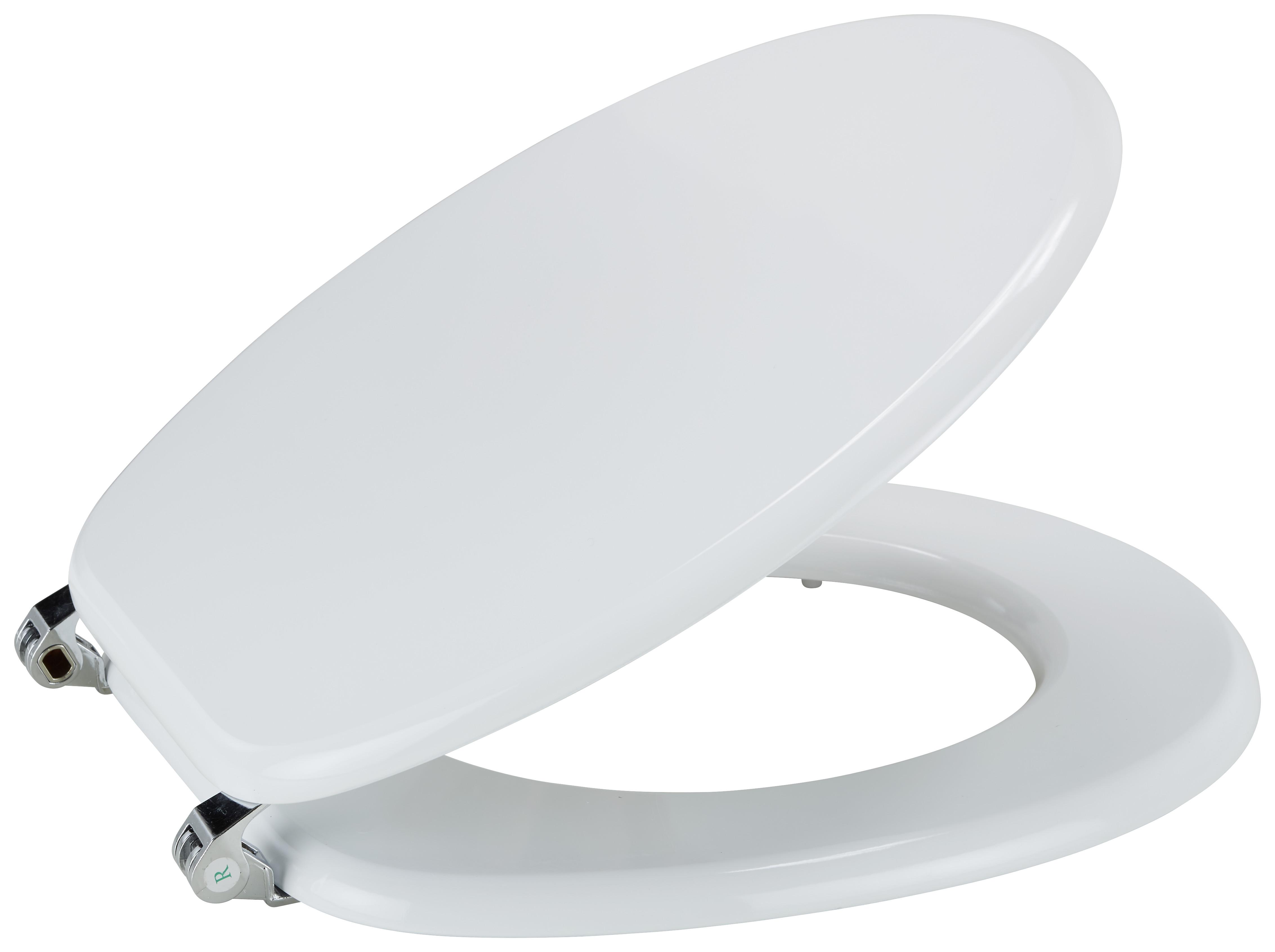 WC-Sitz mit Absenkautomatik Weiß - Weiss, Kunststoff (38/44/6cm) - Schütte