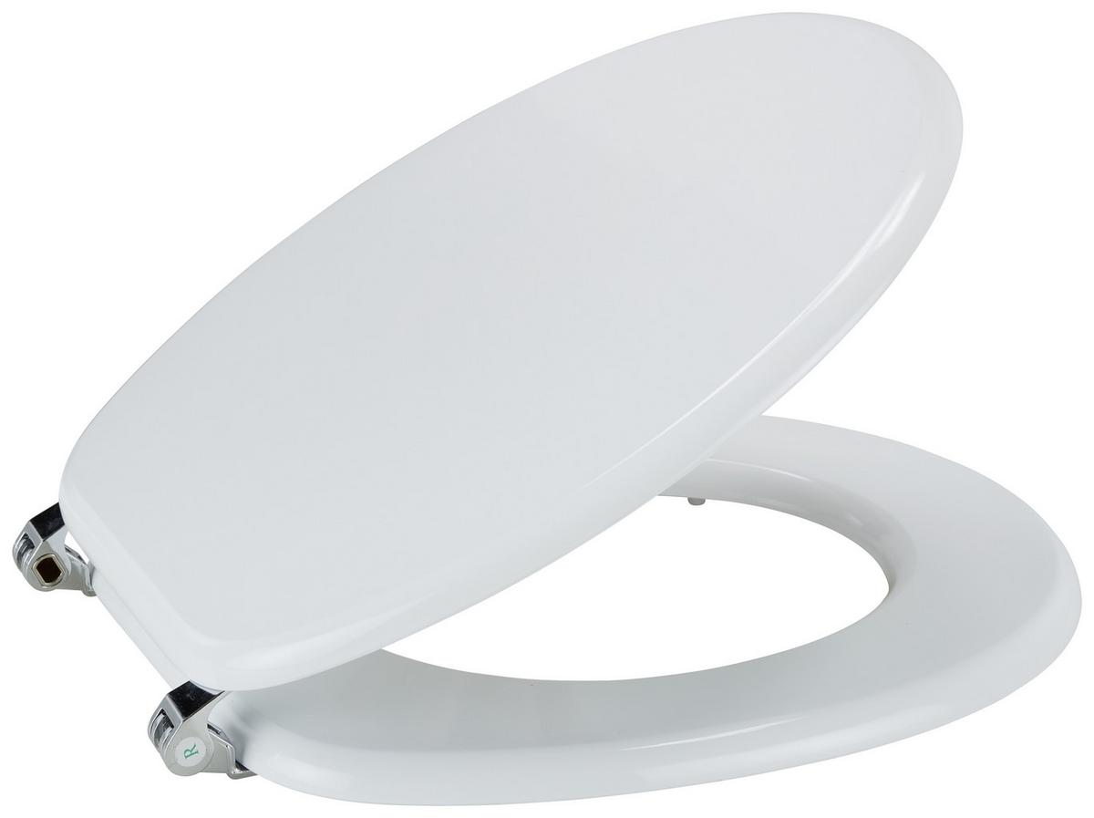 Wc-ülőke Mdf - fehér, műanyag (38/44/6cm)
