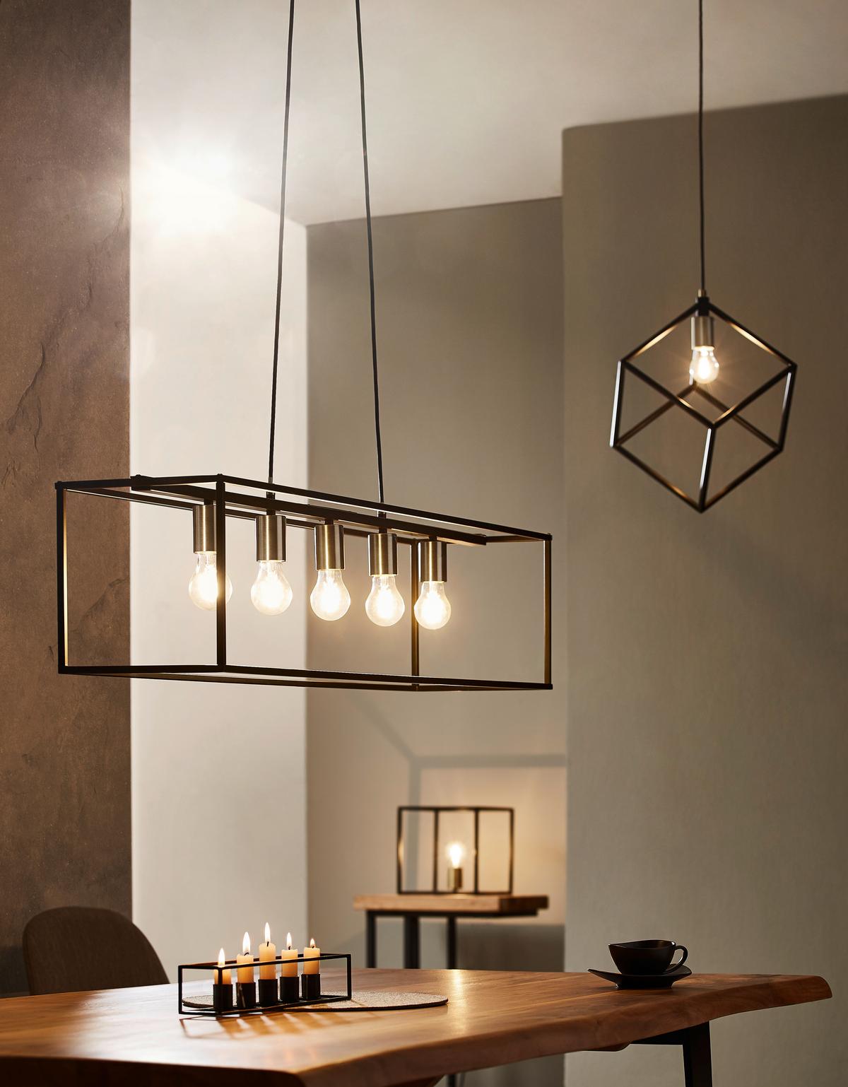 LAMPA WISZĄCA ENTHUSIASM *SBM* - czarny, Lifestyle, metal (110/25/150cm) - Marama