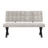 SITTBÄNK NOVA - ljusgrå/svart, Modern, metall/trä (140/97/64cm) - Bessagi Home