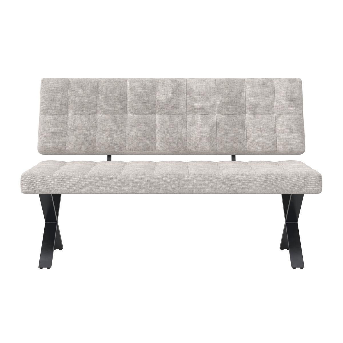 Ülőpad Nova - világosszürke, Modern, textil/fa (140/97/64cm) - Bessagi Home