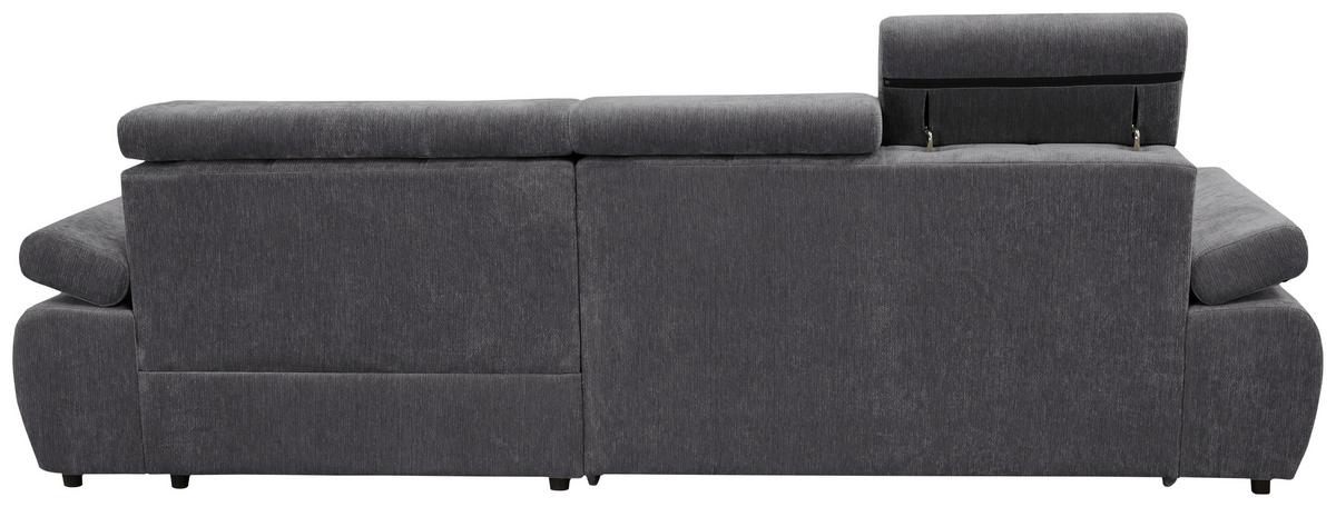 Coltar VEGAS - gri închis, Design, lemn/textil (294/173cm) - Modern Living