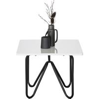 Dohányzóasztal Fehér-fekete Wave - fekete/fehér, Modern, faalapú anyag/fém (60/60/47cm) - Mömax