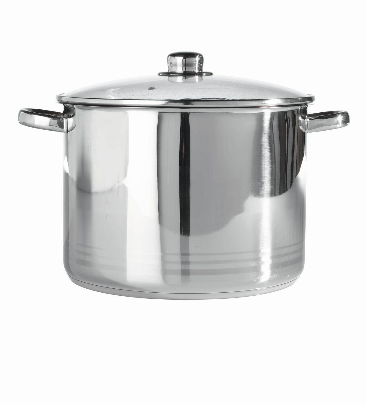 KOCHTOPF Paula ca.11,4 Liter Ø28cm - Klar/Edelstahlfarben, Konventionell, Glas/Metall (28/20cm) - Mömax