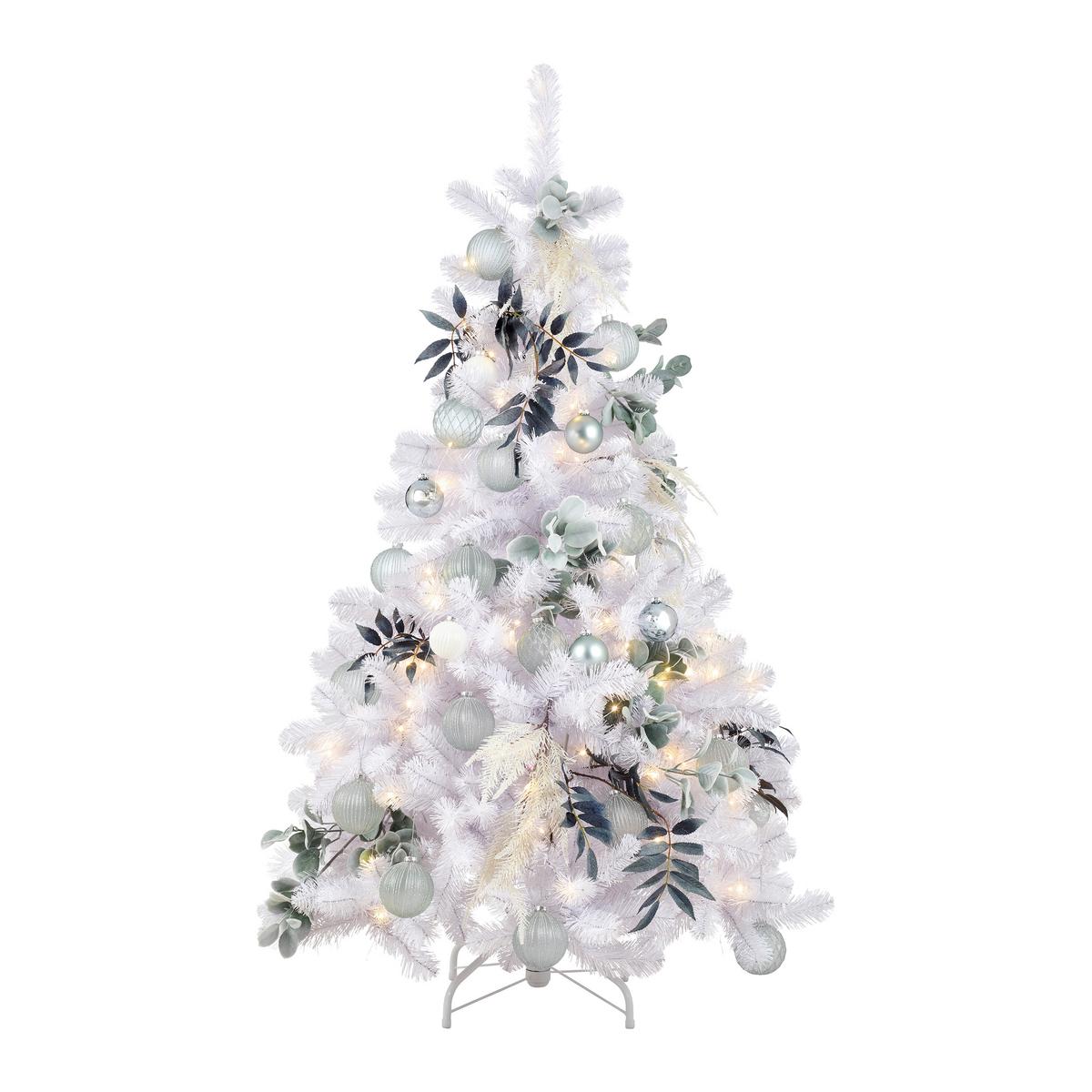 Weihnachtsbaum Tuscan Weiss - Weiss, Konventionell, Kunststoff (99/155cm) - Modern Living