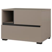 Éjjeliszekrény Cross S - bézs/fekete, Modern, faalapú anyag (55/40/40cm)