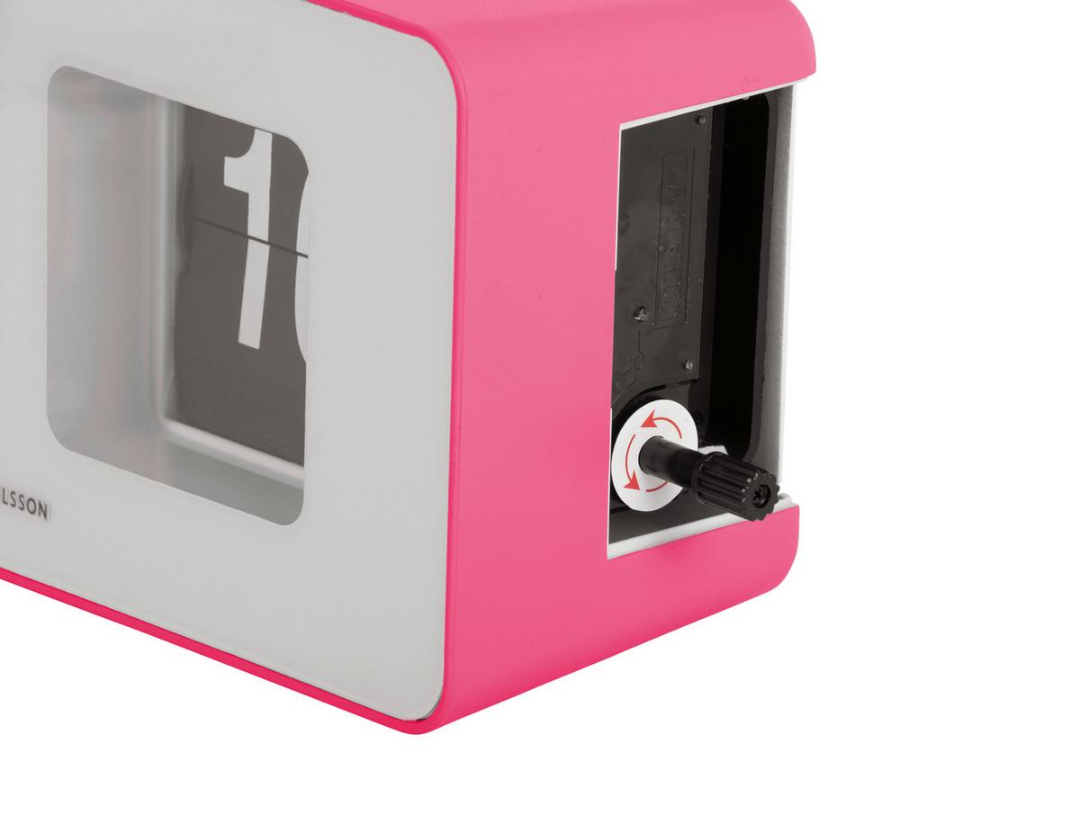 ZEGAR FUNKY FLIP - jaskrawy róż, Basics, tworzywo sztuczne (18/7/9cm) - Karlsson