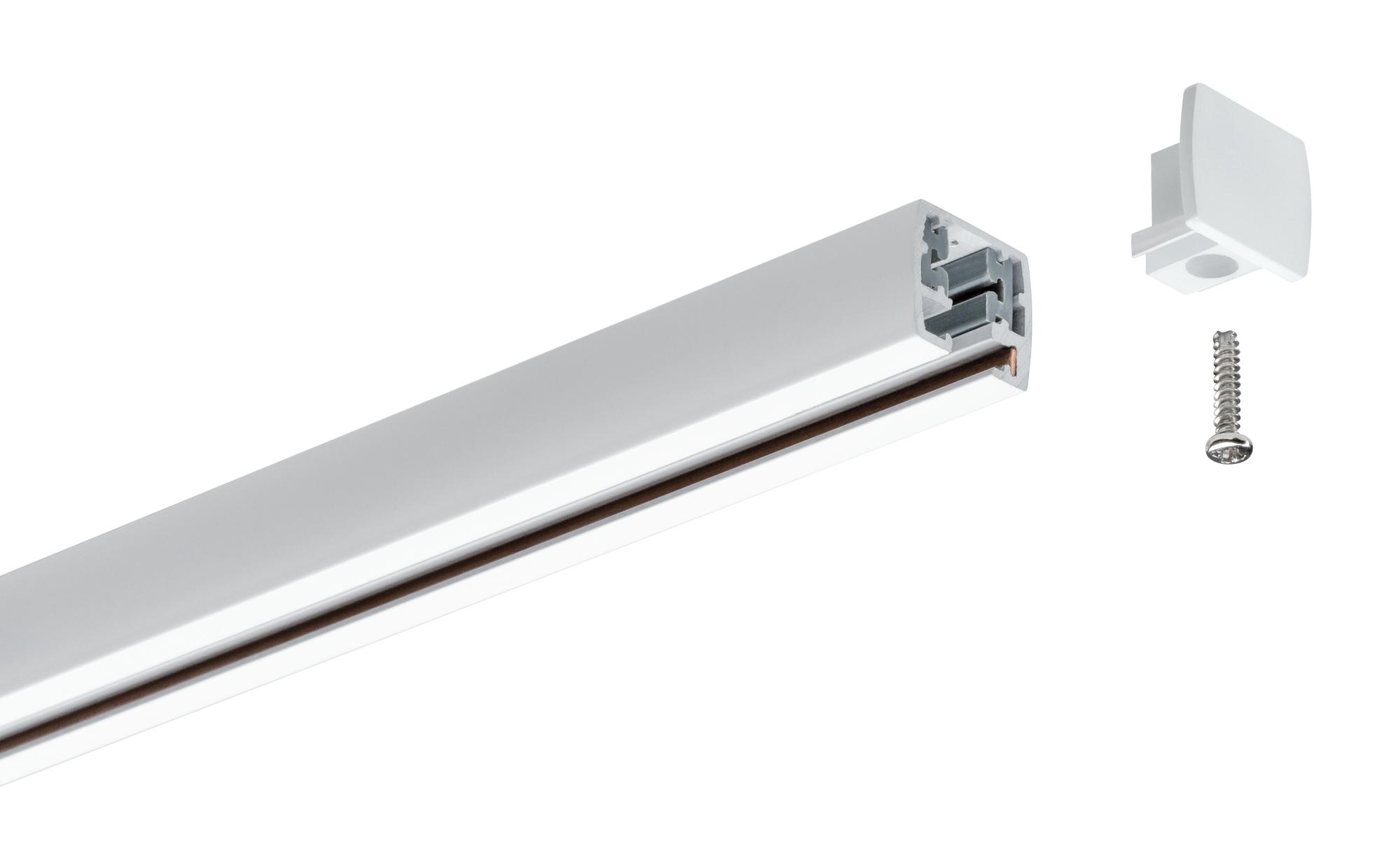 Schienensystem-Endkappe Universal Endcap, 2er Set - Chromfarben, Design, Kunststoff (1,3/1,8/2,1cm) - Paulmann