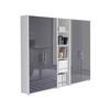 Aktenschrank Office Edition Sw Set 10 Weiß/Anthrazit - Anthrazit Hochglanz/Weiß, MODERN, Holzwerkstoff (212,9/185,6/33cm) - MID.YOU