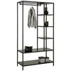 REGAL STILOS - Schwarz, Design, Holzwerkstoff/Metall (100/190/44cm) - Mömax