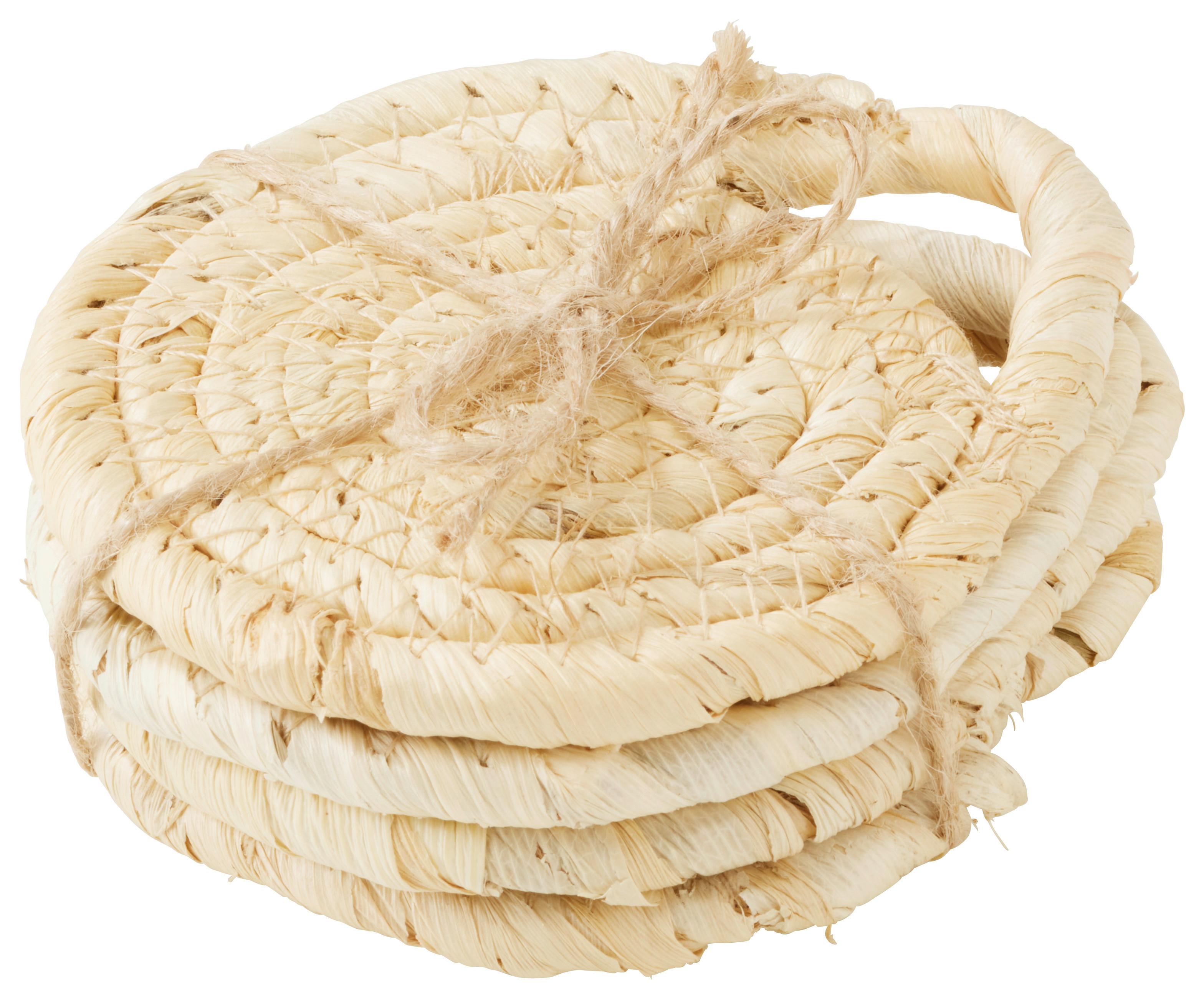 Untersetzerset Nora in Naturfarben, 4-teilig - Hellbraun, MODERN, Naturmaterialien (10/4cm)