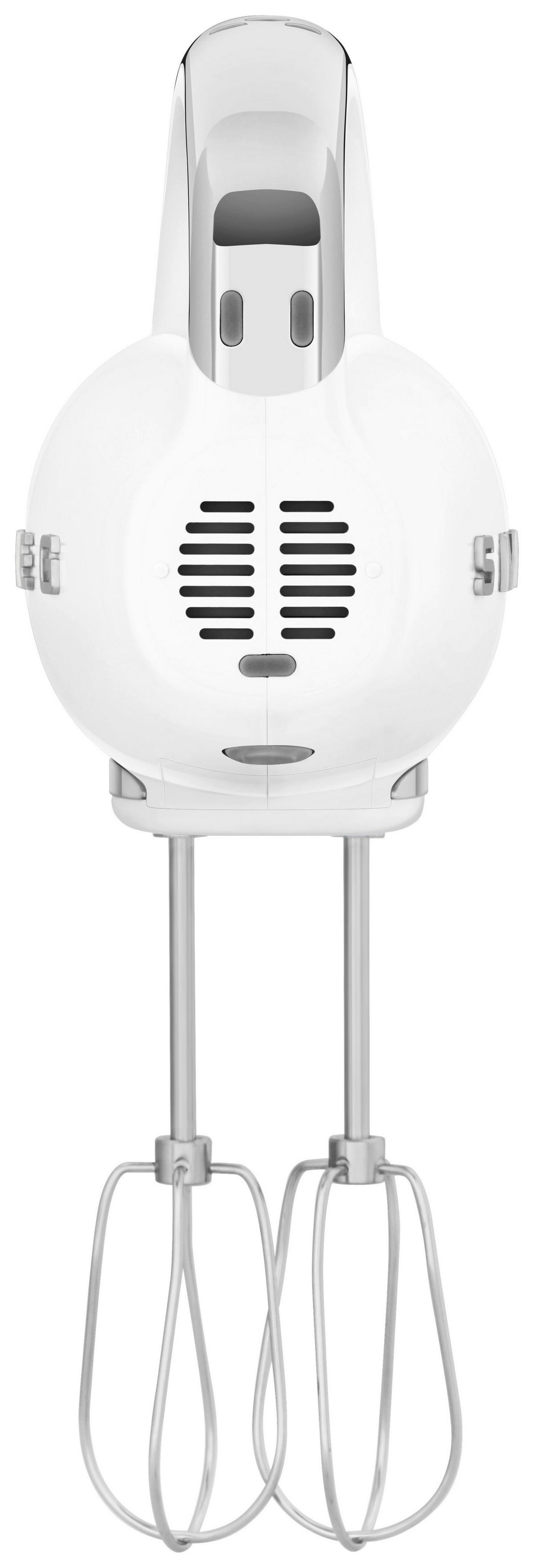 MIKSER RĘCZNY HMF01WHEU SMEG - biały/kolor chromowy, Basics, tworzywo sztuczne/metal (22/37,8/22,1cm) - SMEG