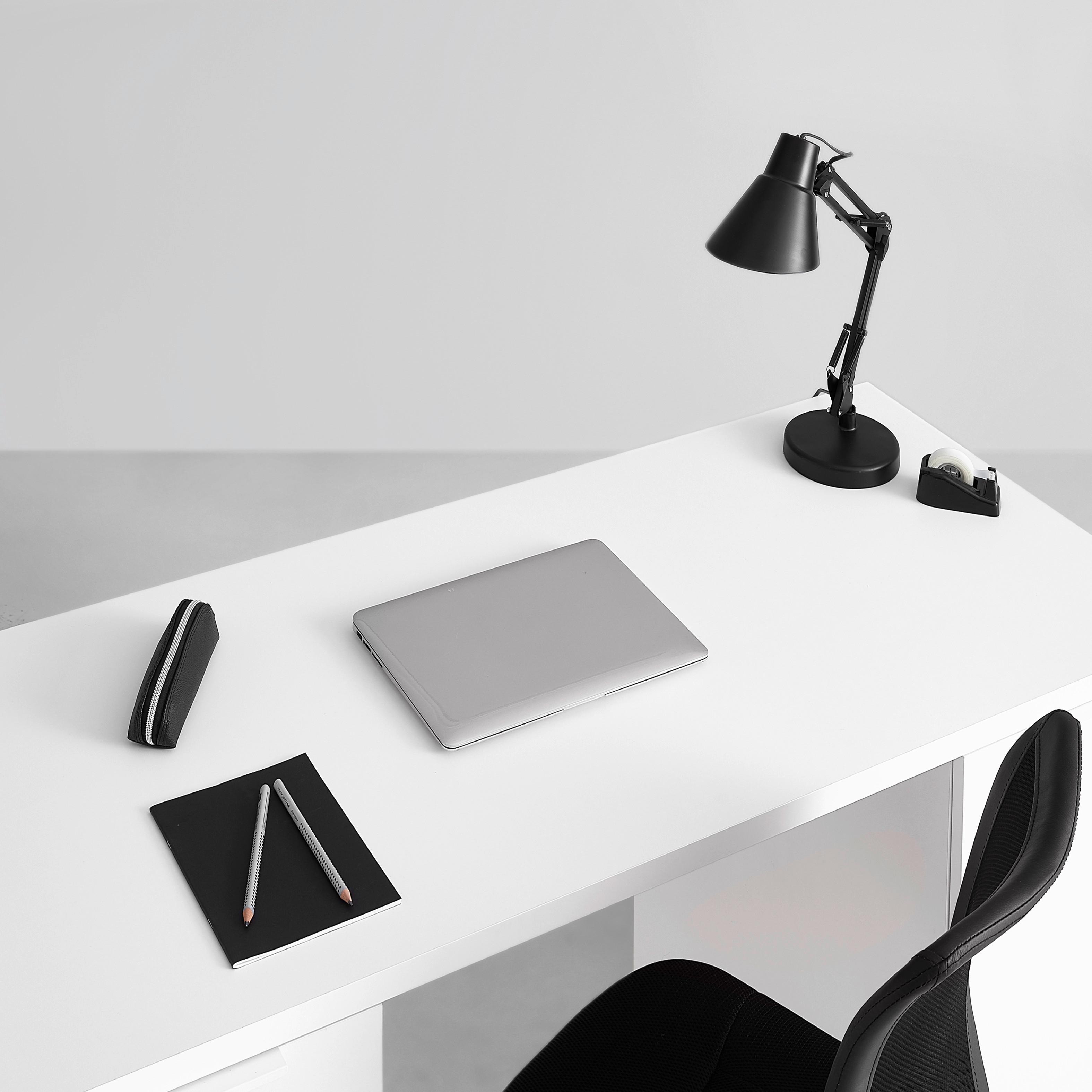 SKRIVBORD CARLOS WEISS - vit, Modern, trämaterial (146/78/60cm) - Mömax
