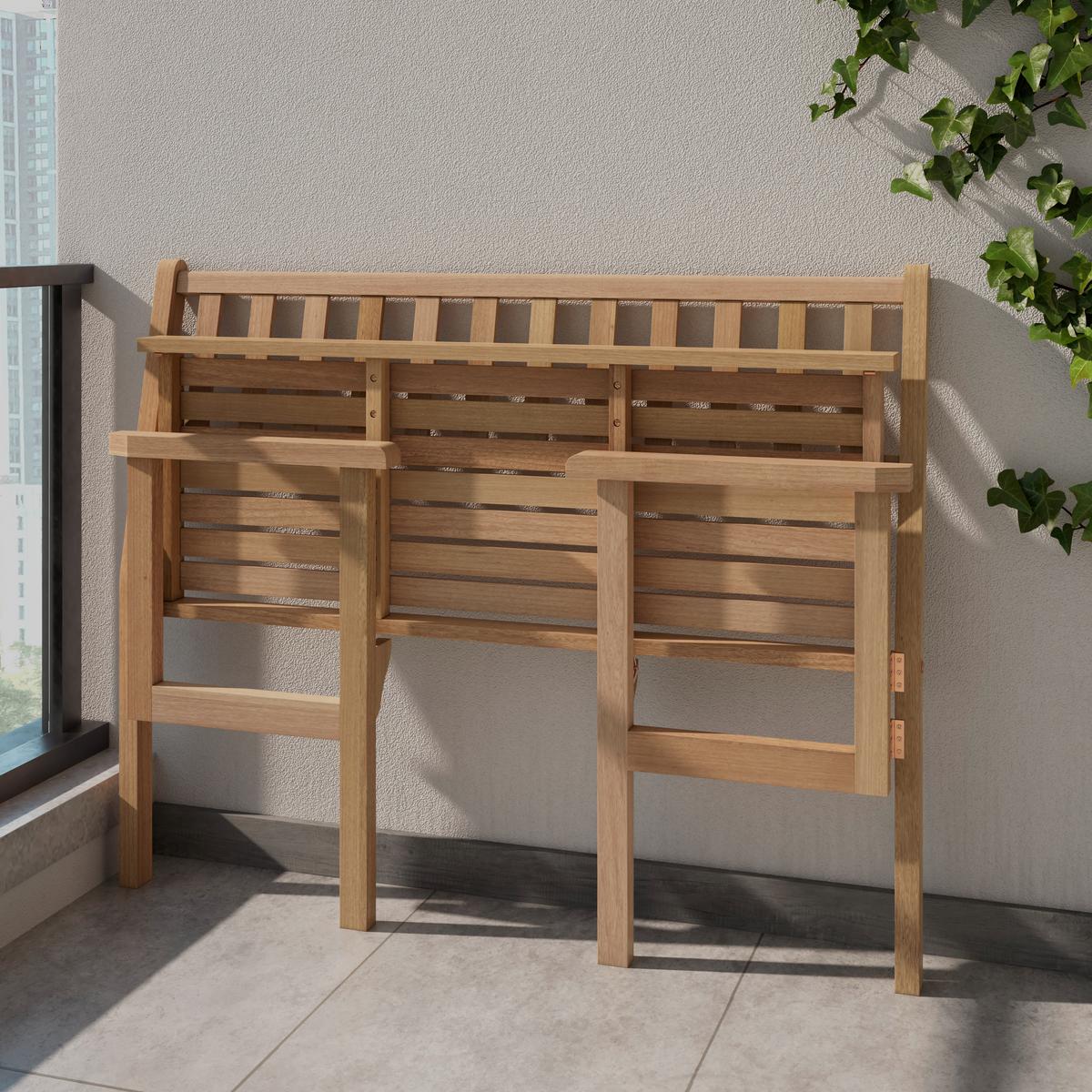 Gartenbank Hilda in Teakfarben - Teakfarben, Natur, Holz (120/89/55cm) - Mömax