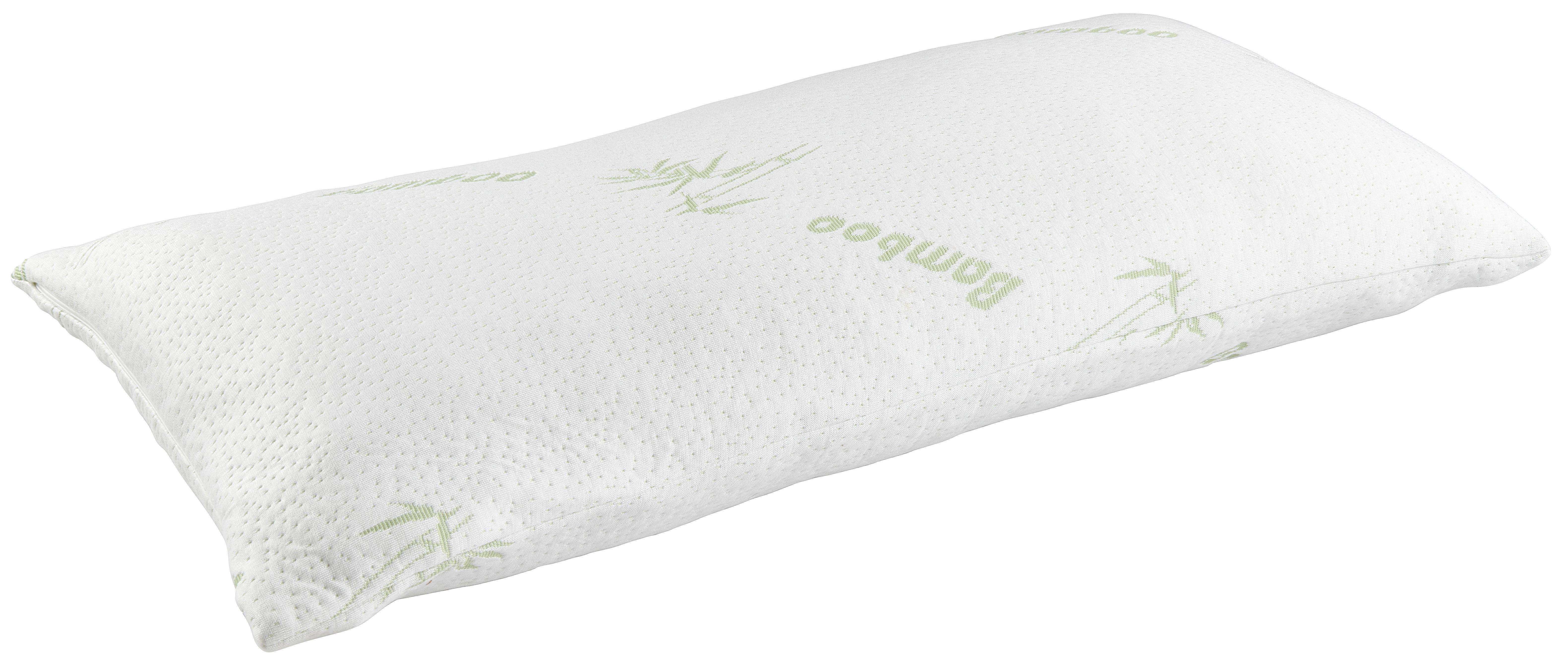 Nackenkissen Bamboo Visco ca. 40x80cm - Weiß, Textil (40/80cm) - Nadana