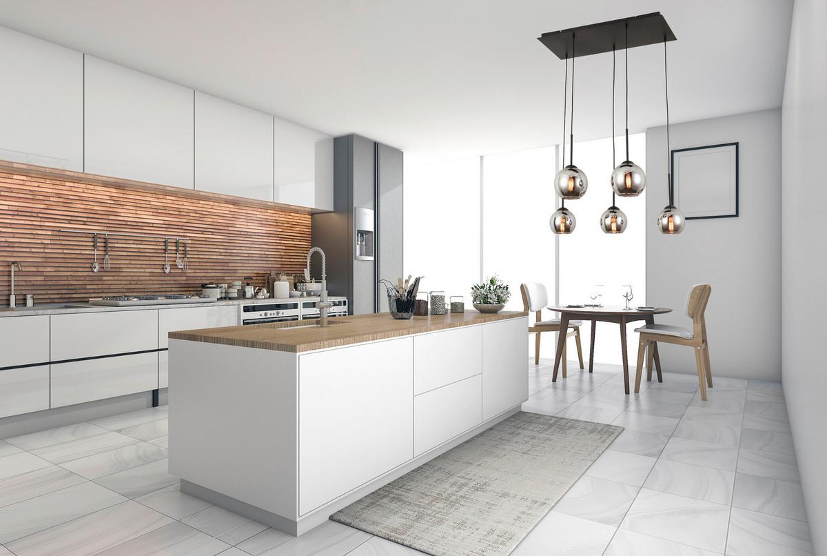 Viseča Svetilka Lufoo - barve kroma/črna, Moderno, kovina/steklo (75/25/120cm) - Premium Living