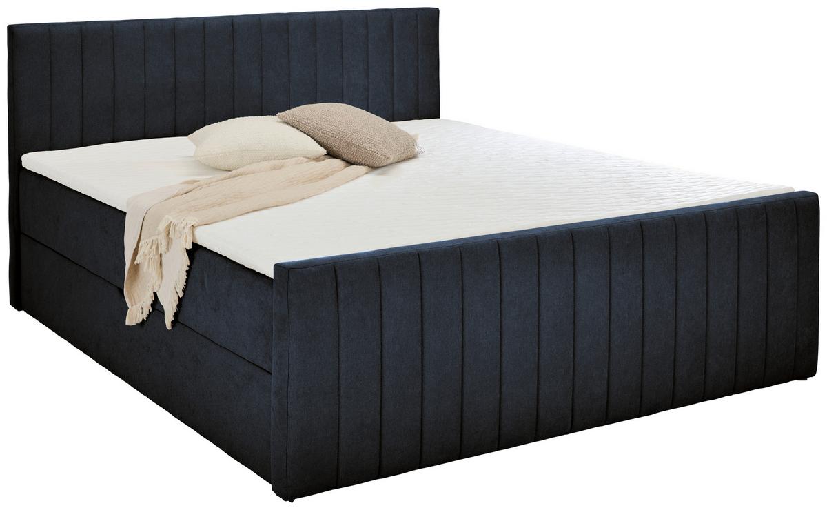Box Krevet Sontje - crna/antracit, Konvencionalno, tekstil/plastika (160/200cm) - Modern Living
