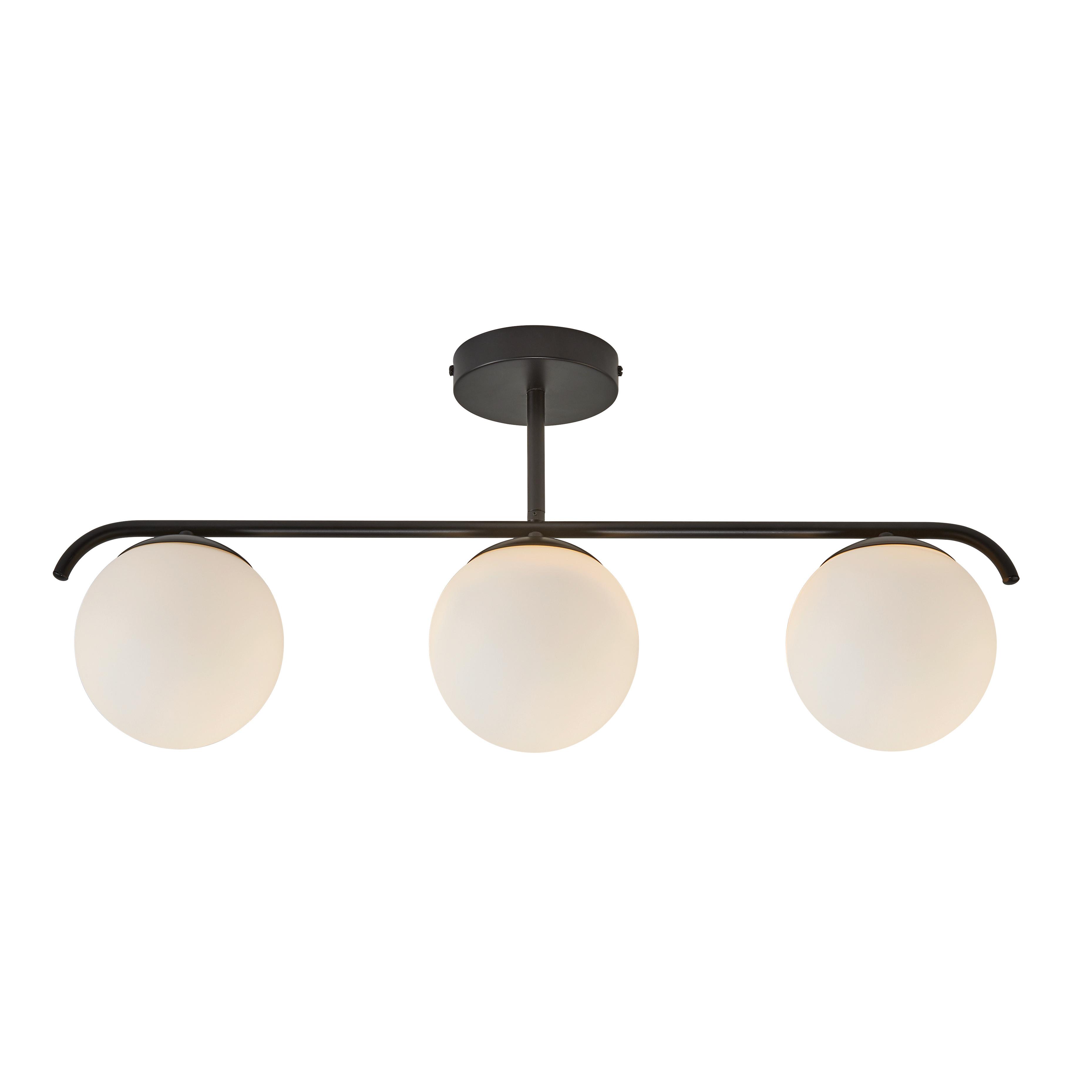 LAMPA SUFITOWA 2010583003 GRANT DELA 3 SW - czarny, Konventionell, metal/szkło (69/14/29cm) - Nordlux