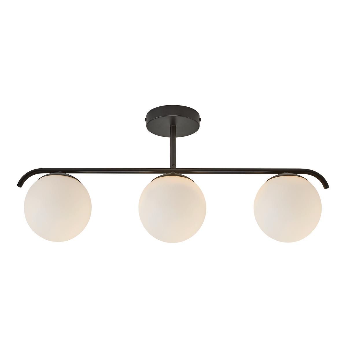 LAMPA SUFITOWA 2010583003 GRANT DELA 3 SW - czarny, Konventionell, metal/szkło (69/14/29cm) - Nordlux