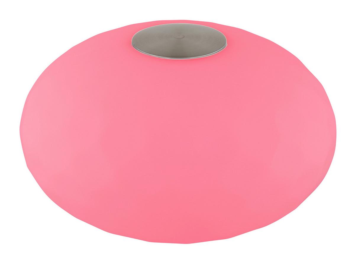 AKKU-TISCHLEUCHTE 28068 LEALA - Weiss/Edelstahlfarben, Konventionell, Kunststoff/Metall (20/11,7cm) - Globo