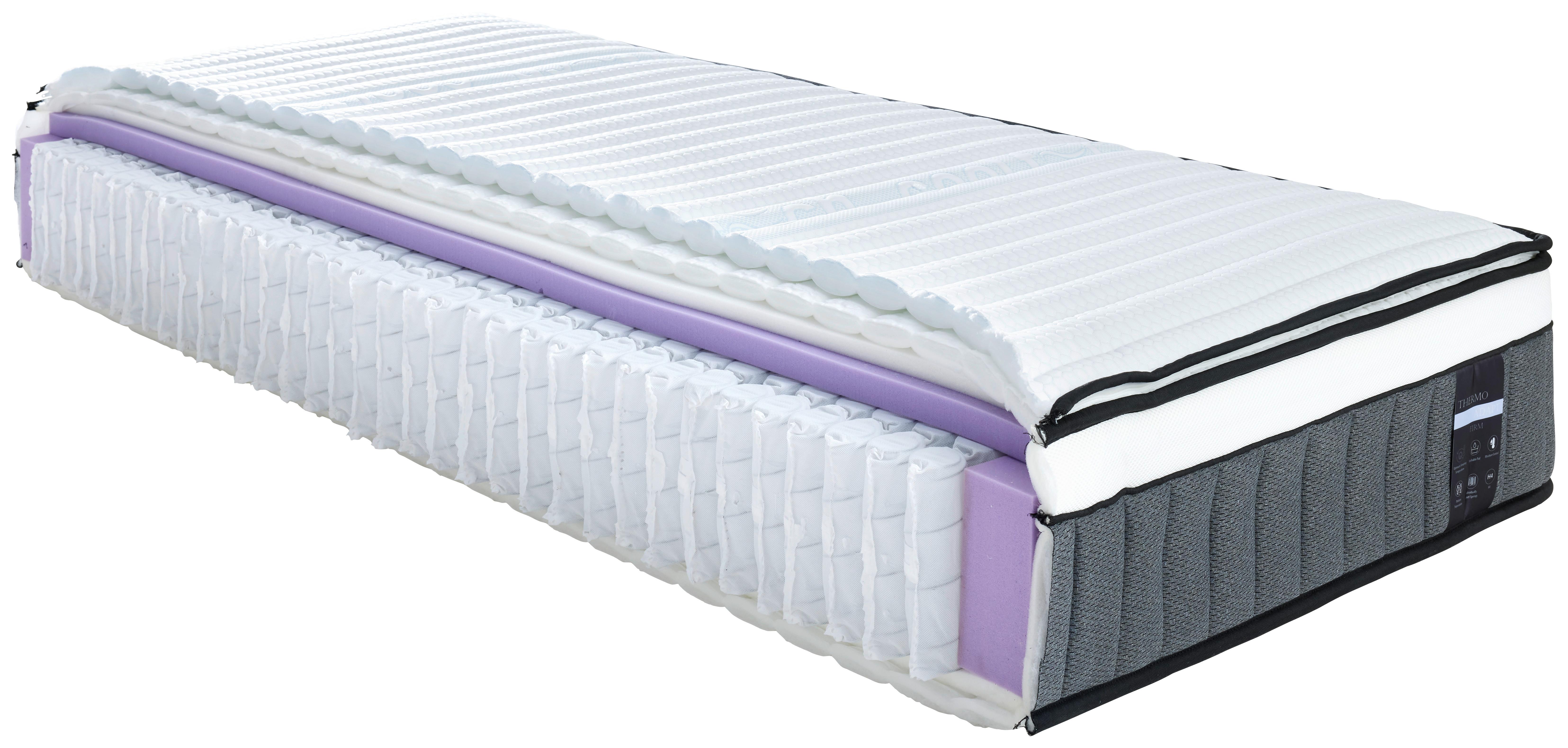 Taschenfederkernmatratze Thermo Adapt H4 ca. 90x200cm - Weiß, Textil (90/200cm) - Premium Living