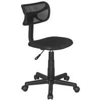 Vrtljivi Stol Tom 2, Črna - črna, Moderno, umetna masa/tekstil (54/72-82/53cm)