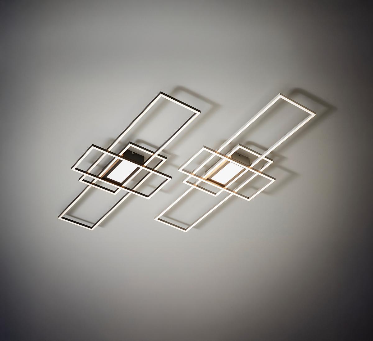 LAMPA SUFITOWA LED IRVINE SMALL - kolor niklowy, Basics, tworzywo sztuczne/metal (70/30/6,2cm) - Novel